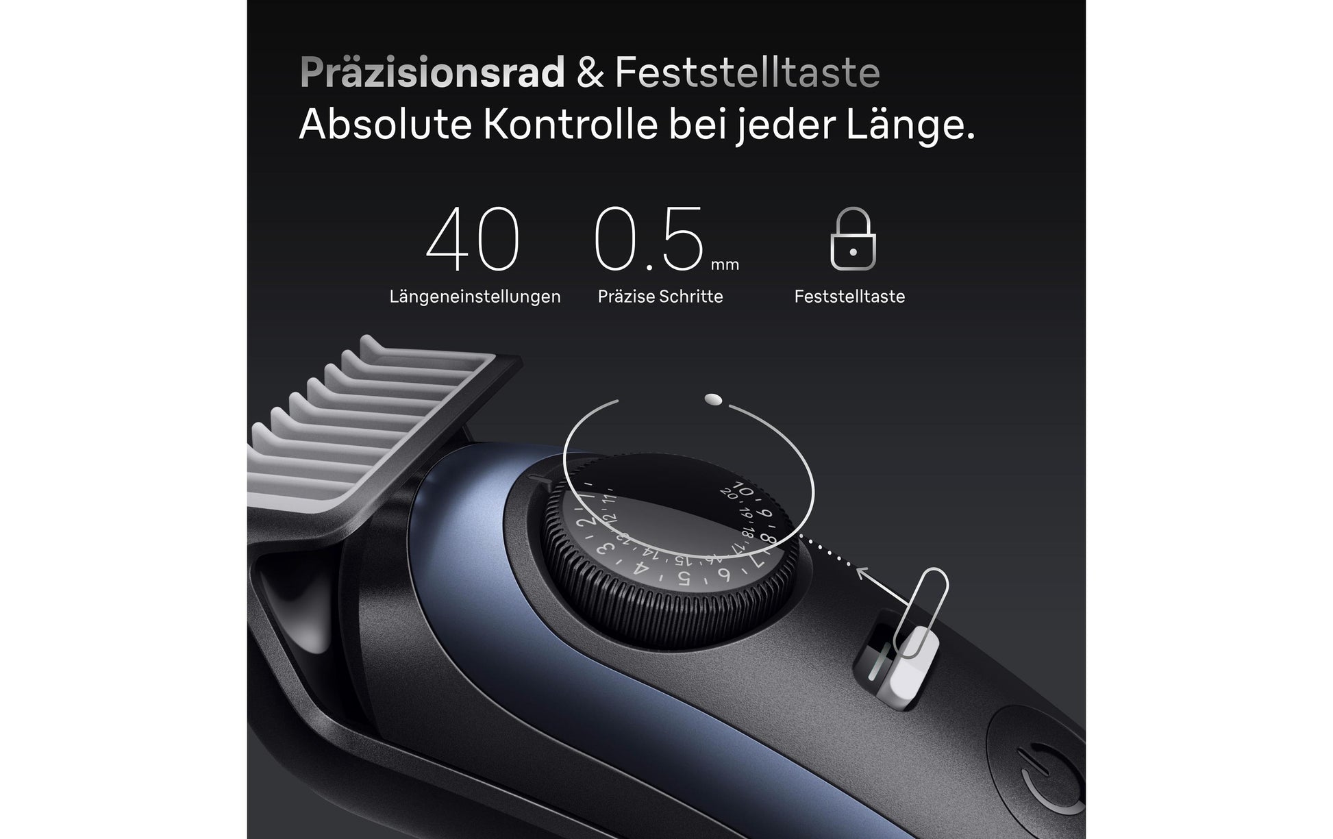 Braun Bartschneider Serie 7 BT7520 – Präzisionstrimmer, nass & trocken – 0,5–20 mm, Akku 120 min