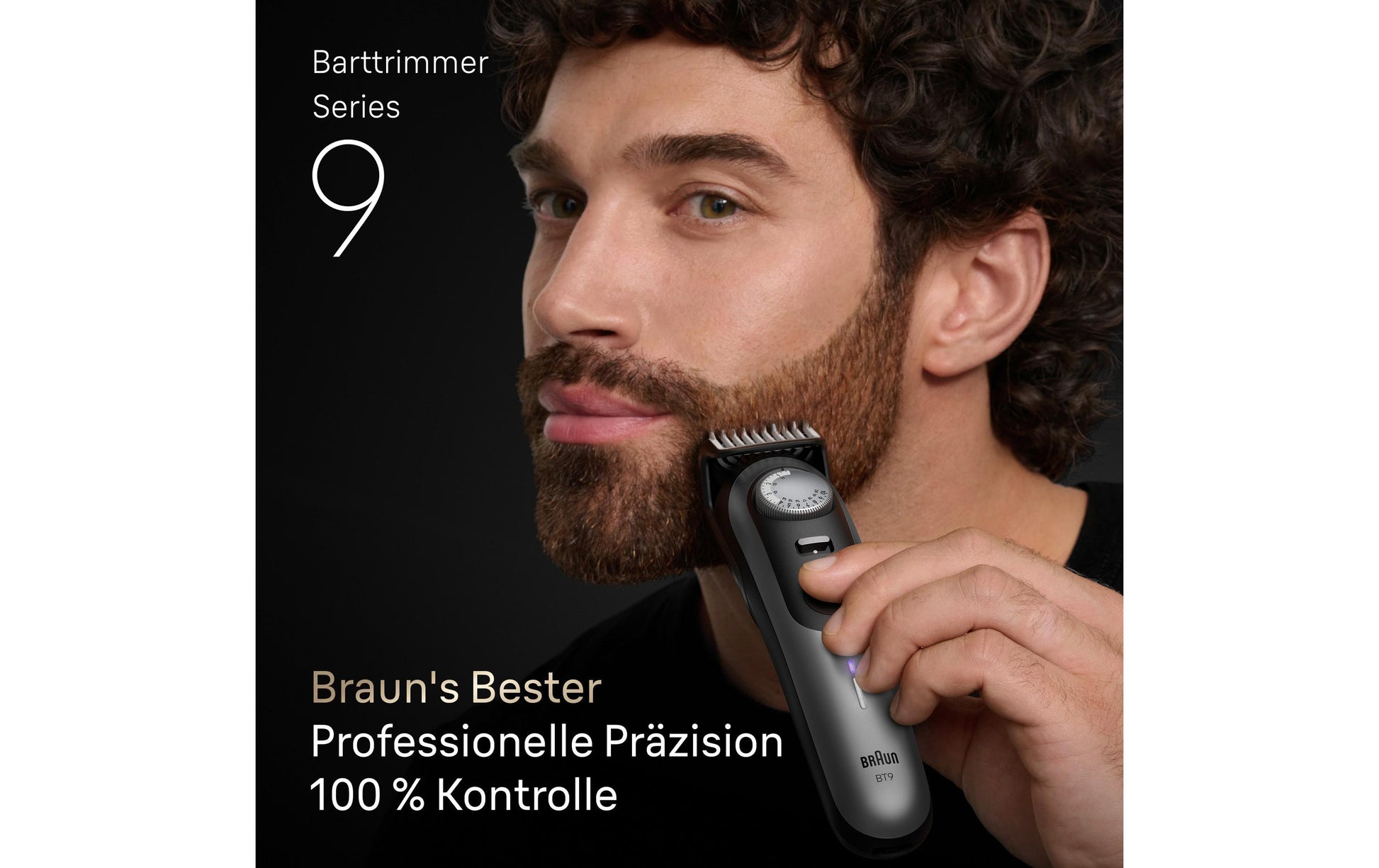 Braun Bartschneider Serie 9 BT9520 – Akku, 180 min Laufzeit – 0,5–20 mm – Schwarz/Grau