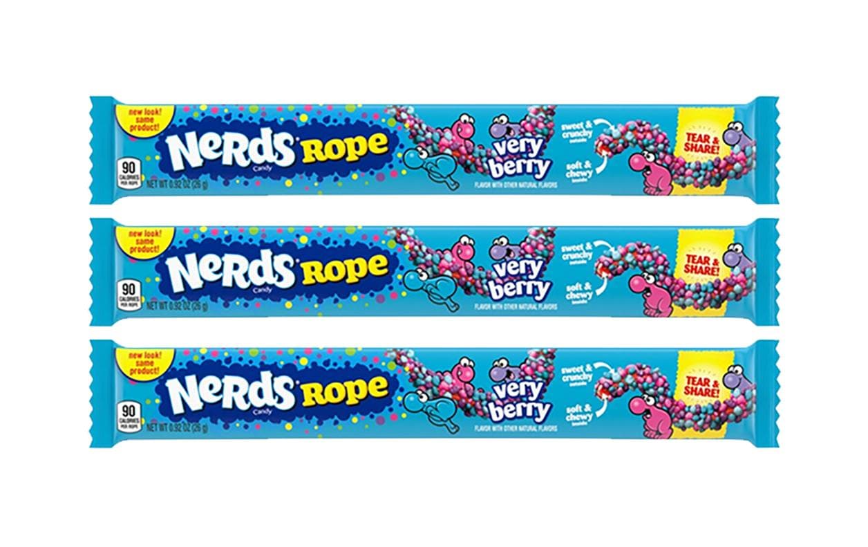 Wonka Nerds Rope Fruchtgummi – Very Berry – 3 × 26 g