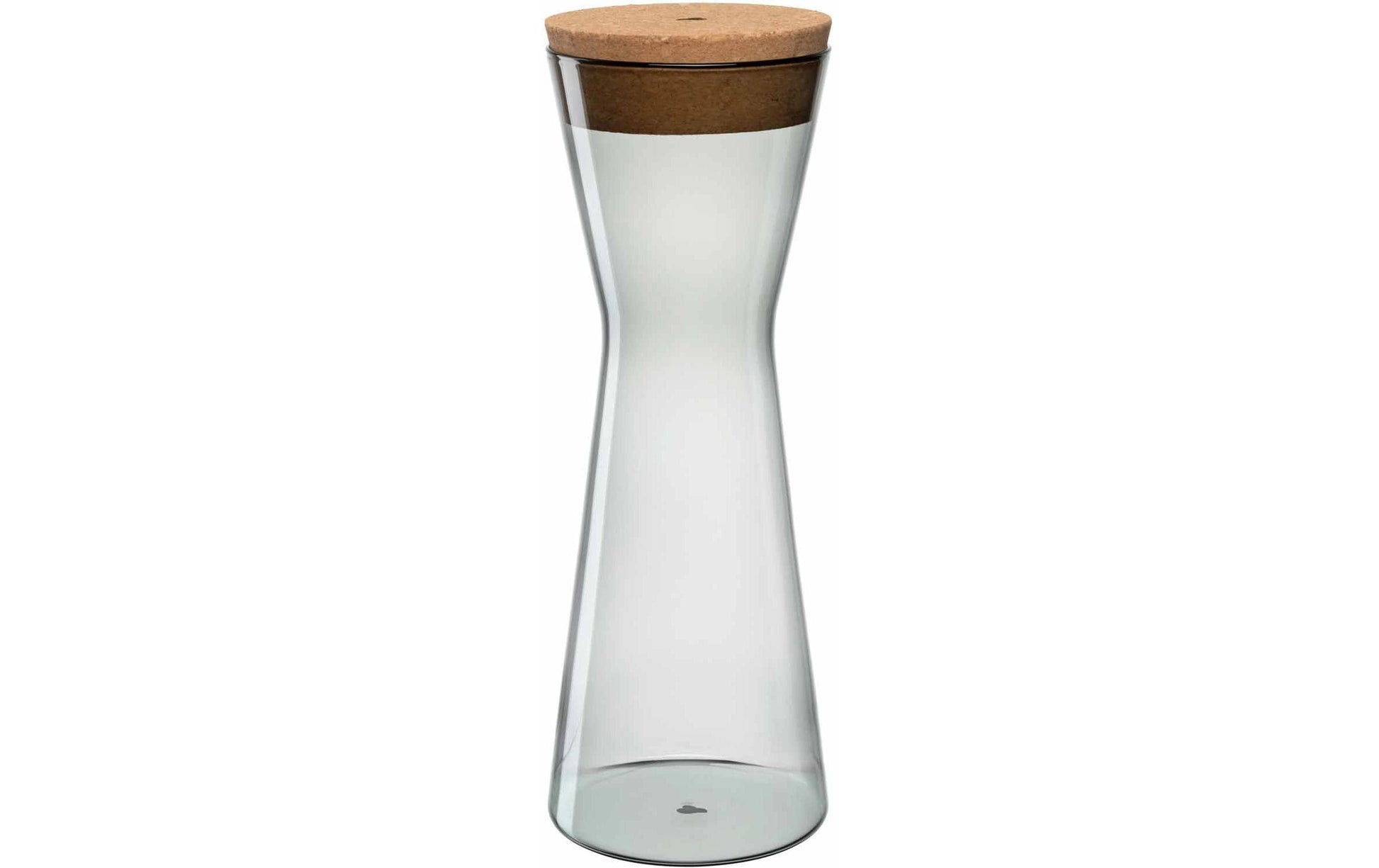 LEONARDO FORMA X – Vorratsdose 1,6 l, Ø 11 × 32 cm, Glas (Borosilikat)/Korkdeckel, Grau
