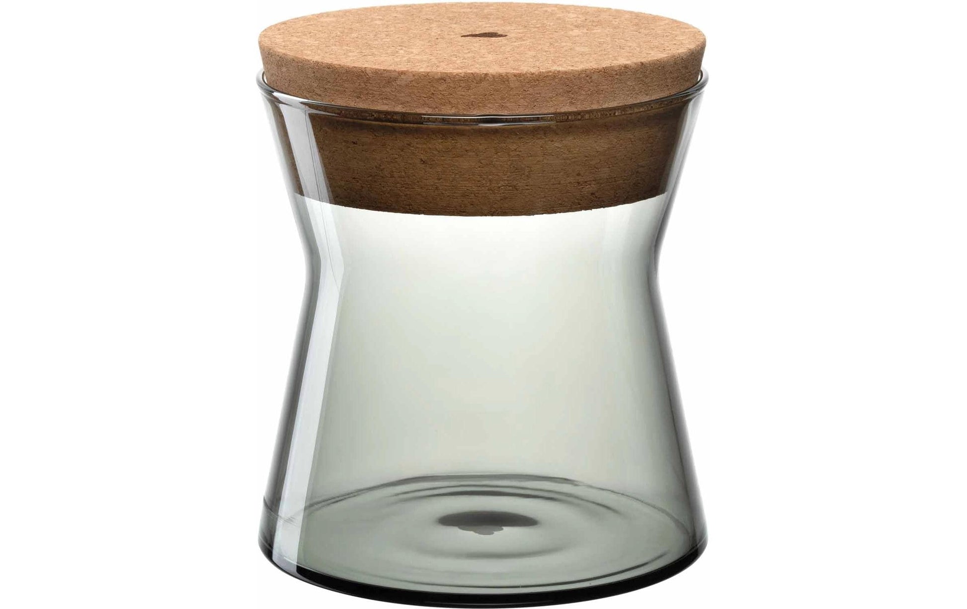 LEONARDO Vorratsdose 800 ml, Ø 12 × 14 cm, Glas (Borosilikat)/Kork, Grau