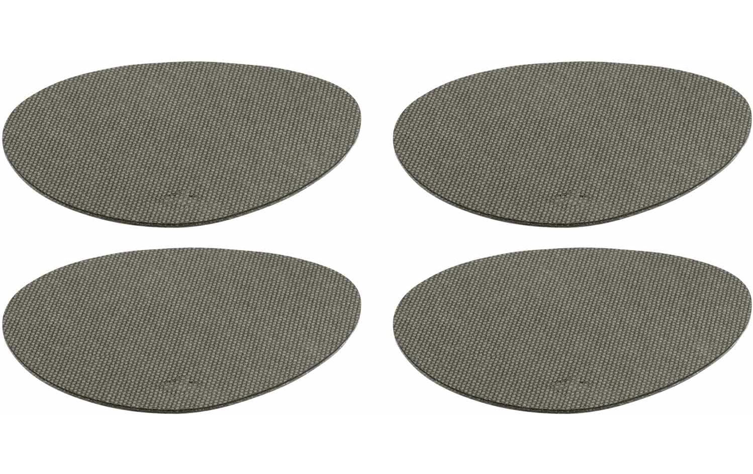 LEONARDO Untersetzer – 4er Set, 12,0 × 9,0 × 1,0 cm, Kunststoff (PVC), Grau