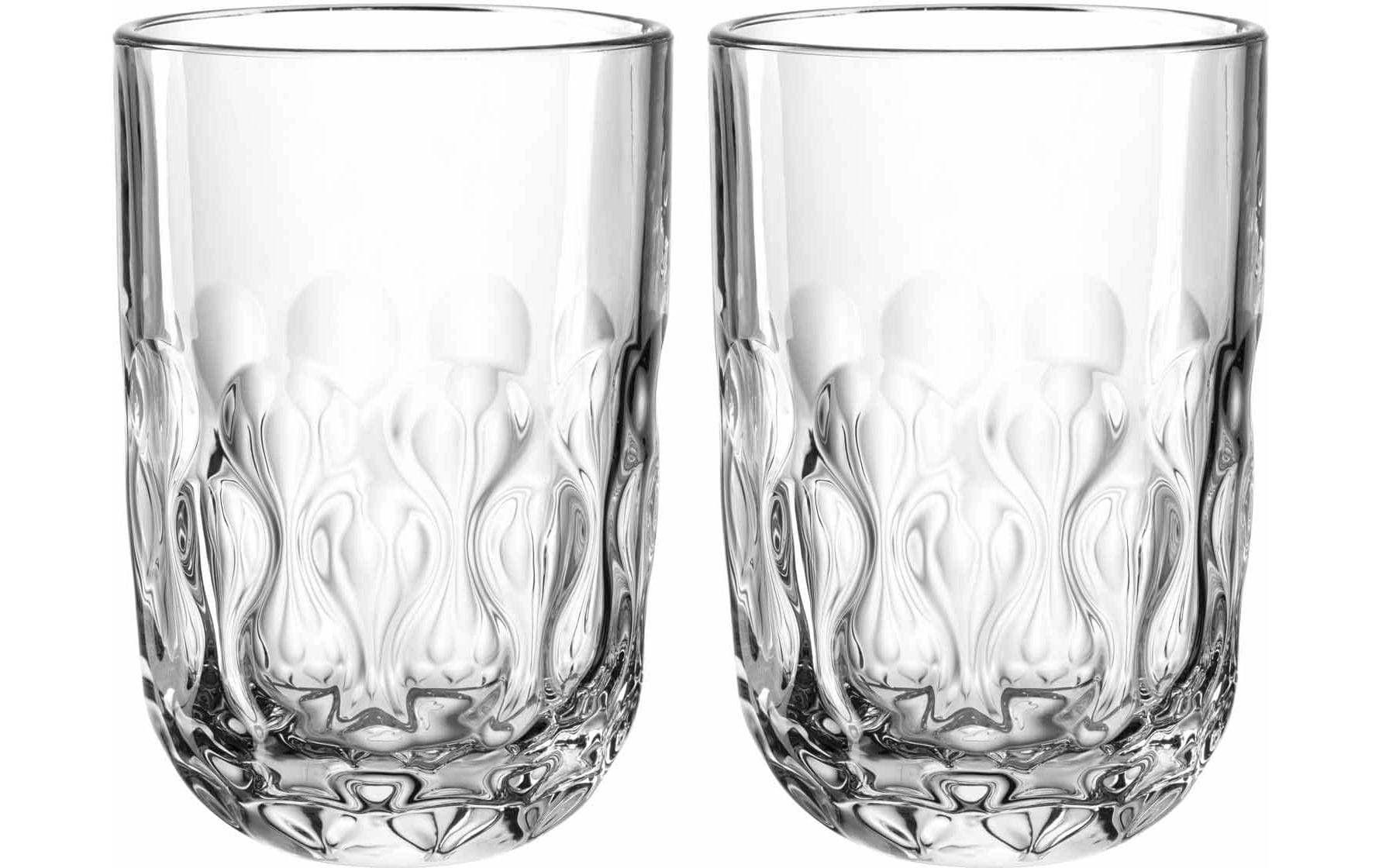 LEONARDO Cappuccinotasse – 2er Set, 380 ml, Ø 8,0 cm, H 12,0 cm, Glas, Transparent