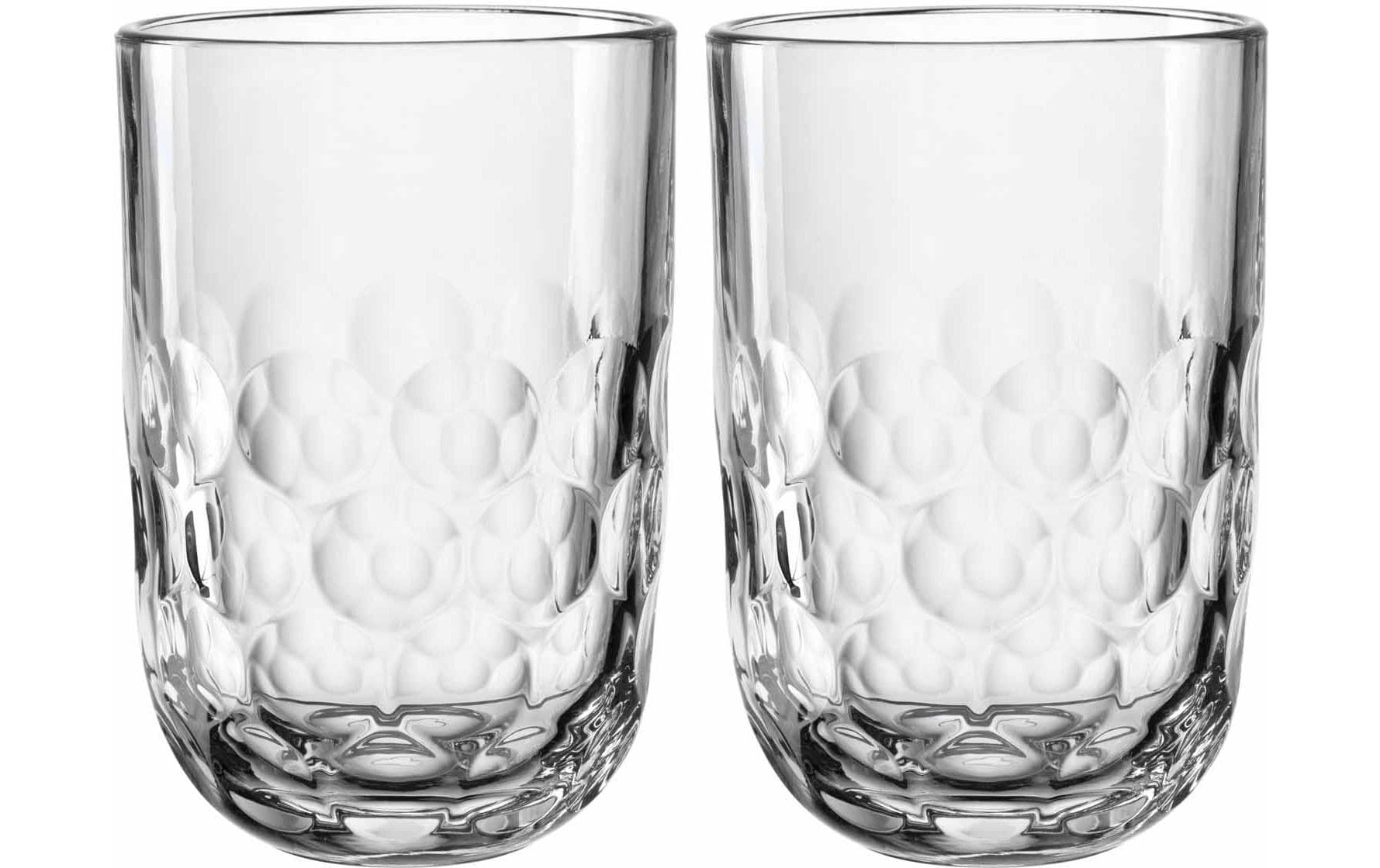 LEONARDO Cappuccinotasse – 2er Set, 380 ml, Ø 8,0 cm, H 12,0 cm, Glas, Transparent