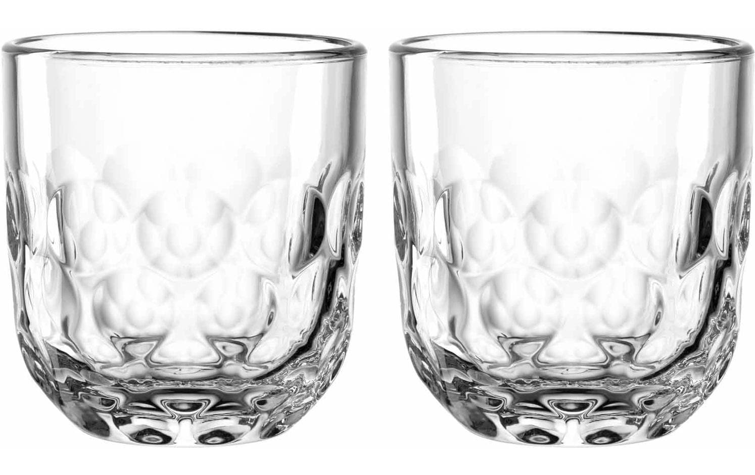 LEONARDO Cappuccinotasse – 2er Set, 220 ml, Ø 8,0 cm, H 9,0 cm, Glas (Kalk-Natron-Glas), Transparent