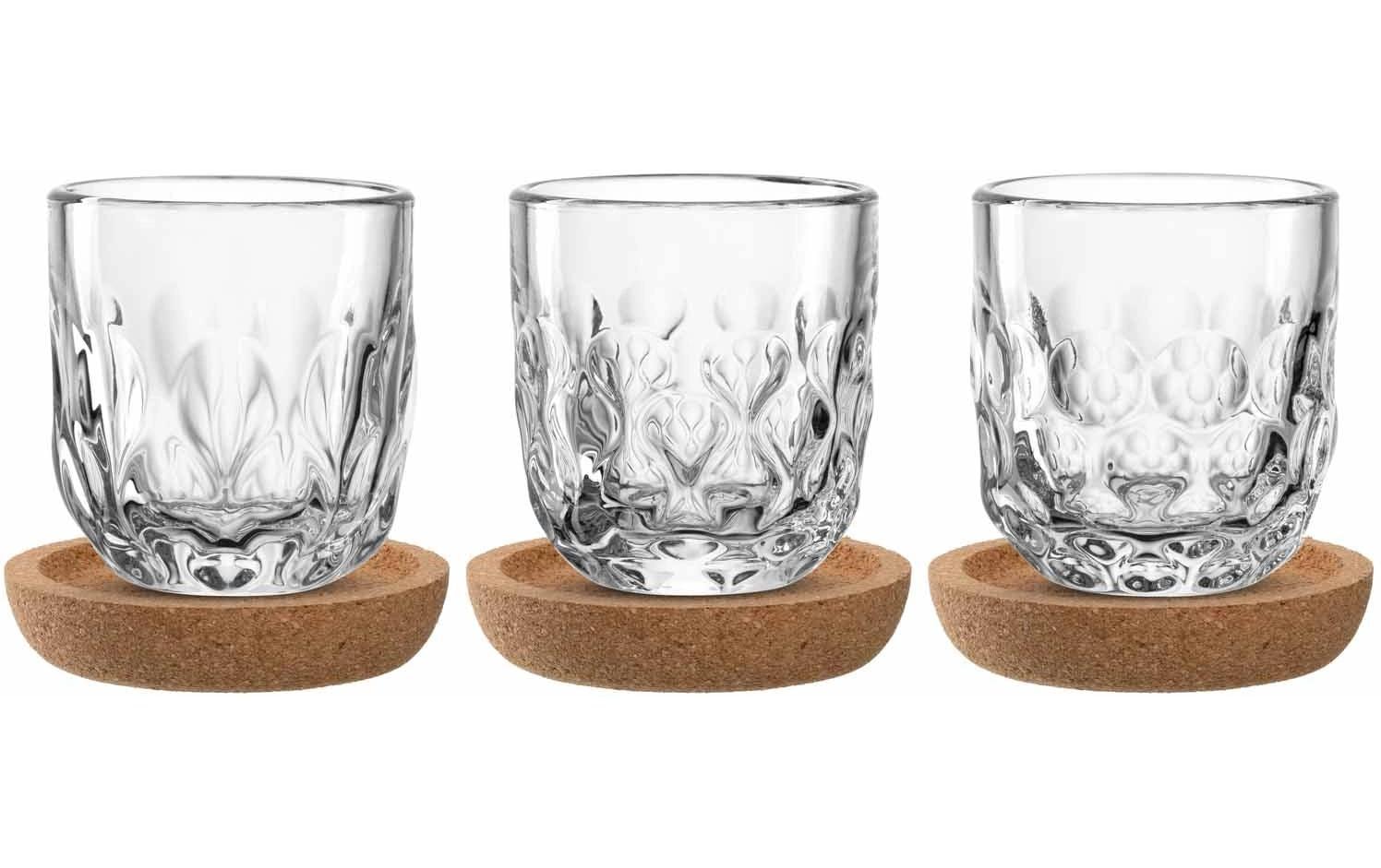 LEONARDO Espressotasse GOCCE – 6-teiliges Set, 60 ml, Ø 5,0 cm, H 6,0 cm, Glas, Transparent