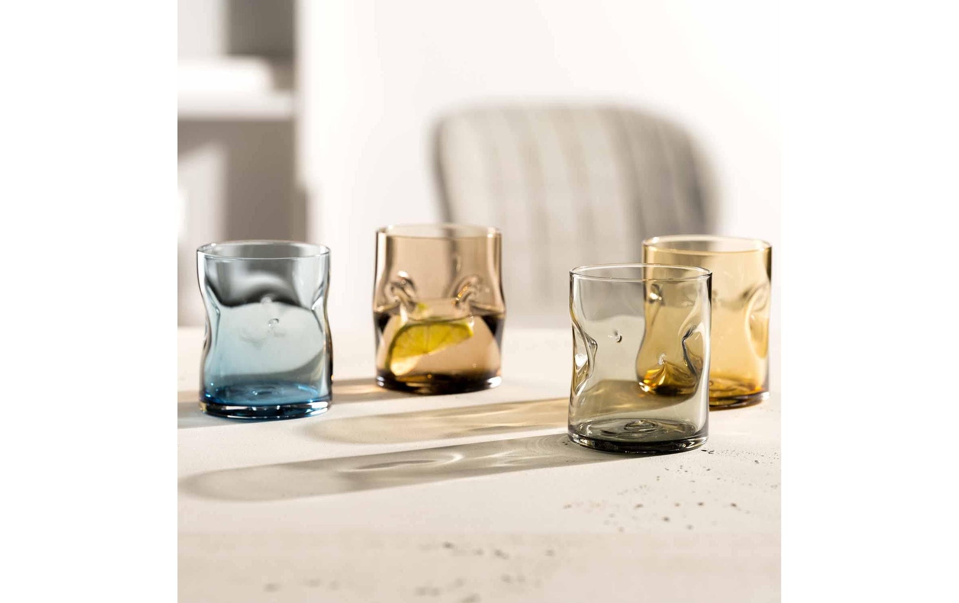 LEONARDO Trinkglas – 0,30 l, Kalk-Natron-Glas, Mehrfarbig, 4 Stück