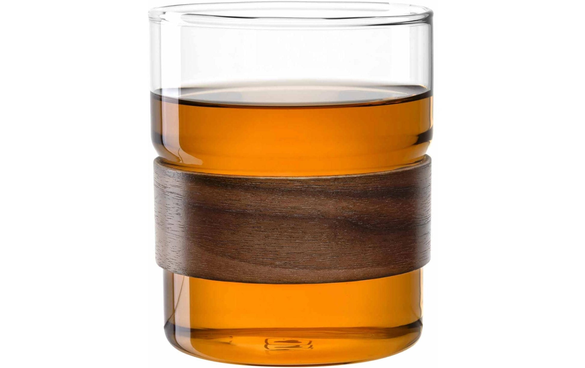 LEONARDO NOVO LEGNO Cappuccino Becher – 0,43 l, Borosilikatglas, Braun, Transparent, 2 Stück