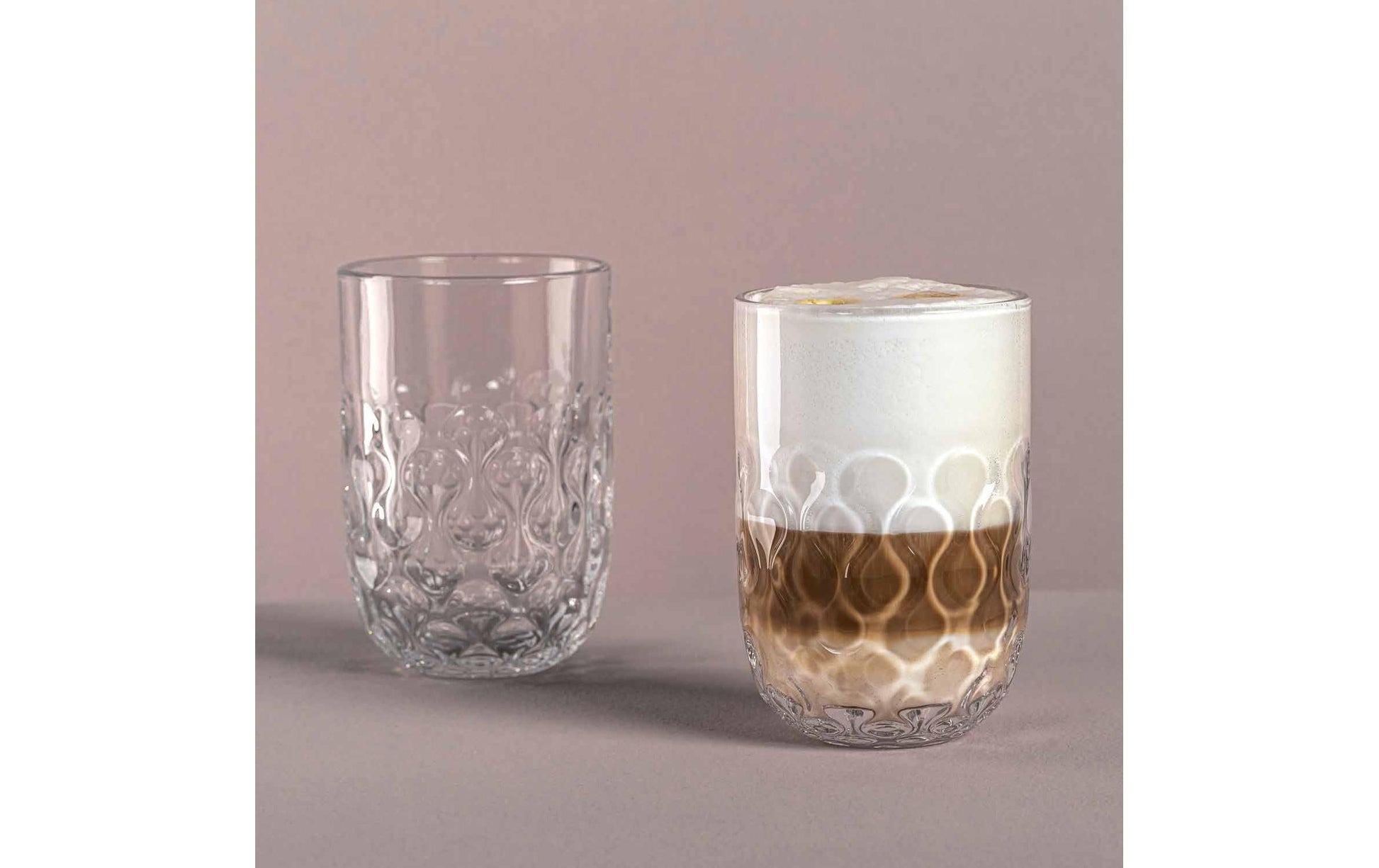 LEONARDO Cappuccinotasse – 2er Set, 380 ml, Ø 8,0 cm, H 12,0 cm, Glas, Transparent