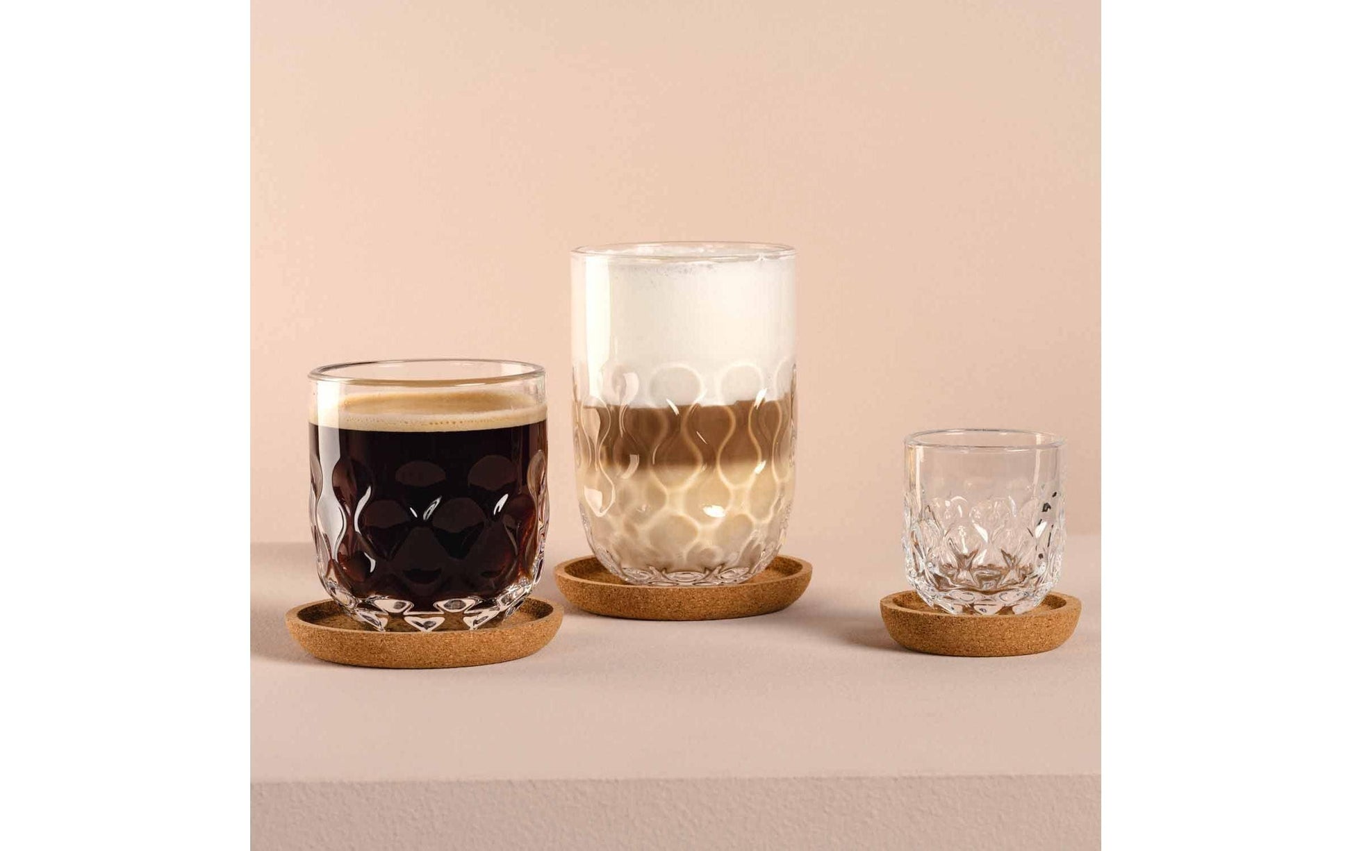 LEONARDO Espressoglas GOCCE – 2er Set, 60 ml, Ø 5,0 cm, H 6,0 cm, Glas, Transparent