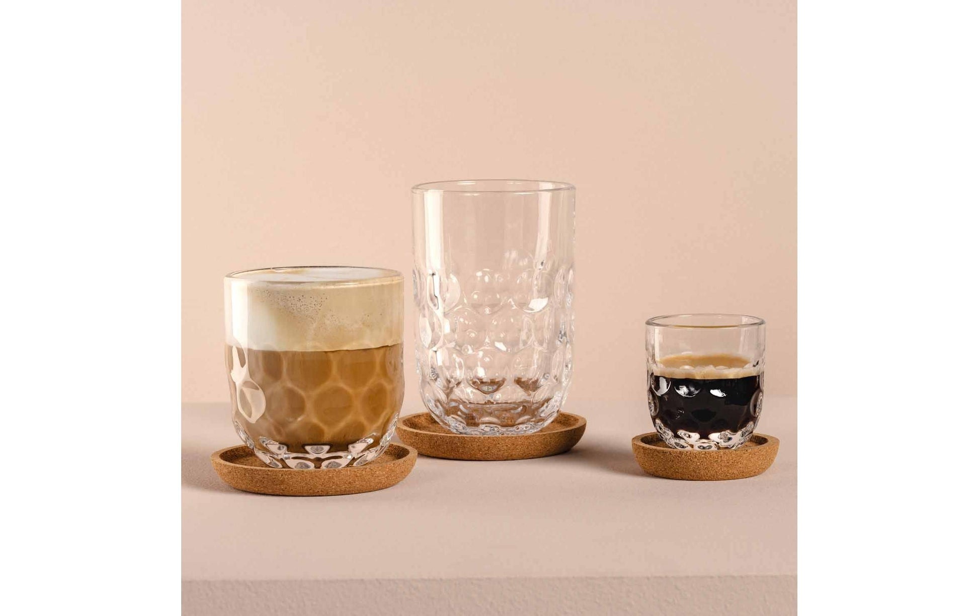 LEONARDO Espressotasse GOCCE – 2er Set, 60 ml, Ø 5,0 cm, H 6,0 cm, Kalk-Natron-Glas, Transparent