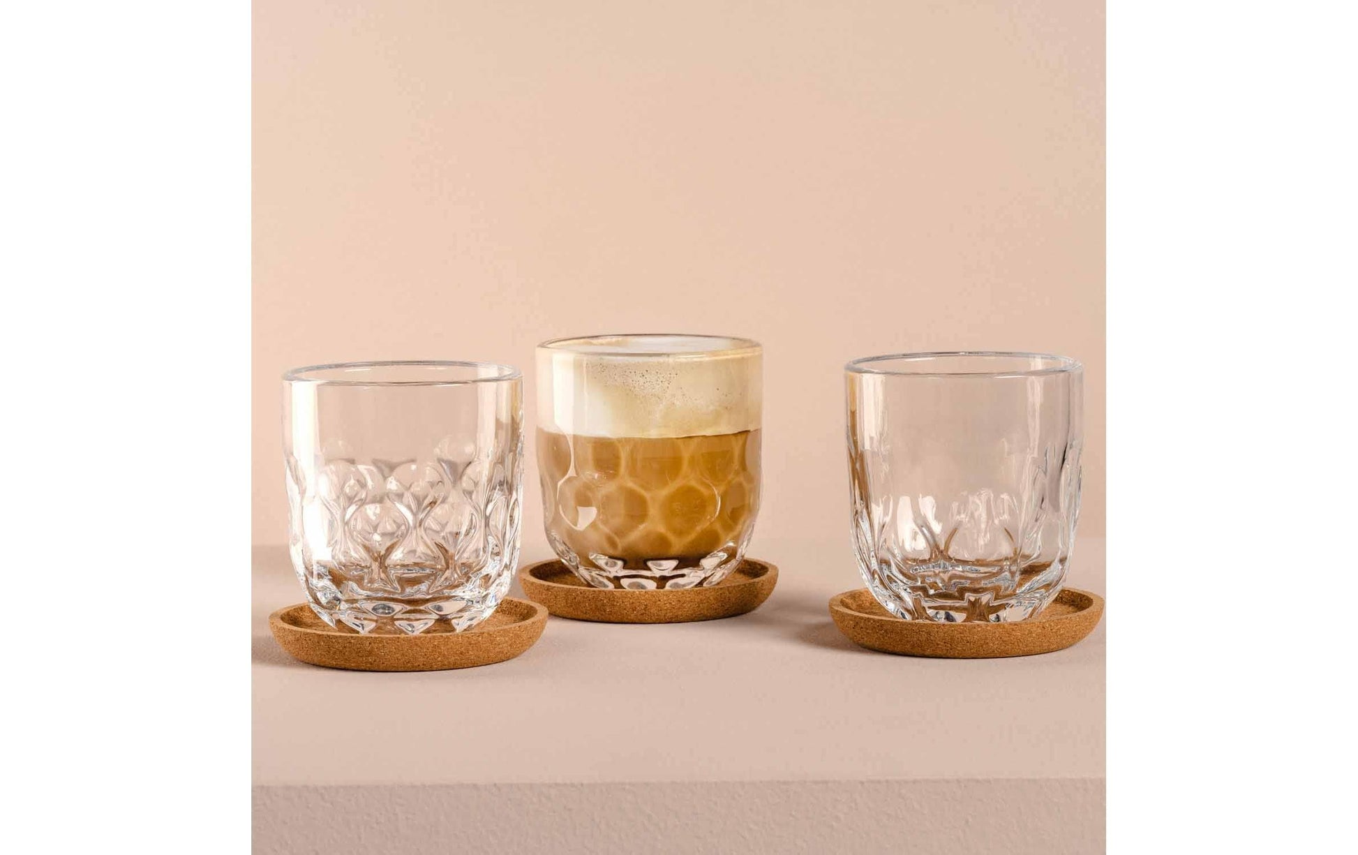 LEONARDO Cappuccinotasse – 6er Set, 220 ml, Ø 8,0 cm, H 9,0 cm, Glas, Transparent