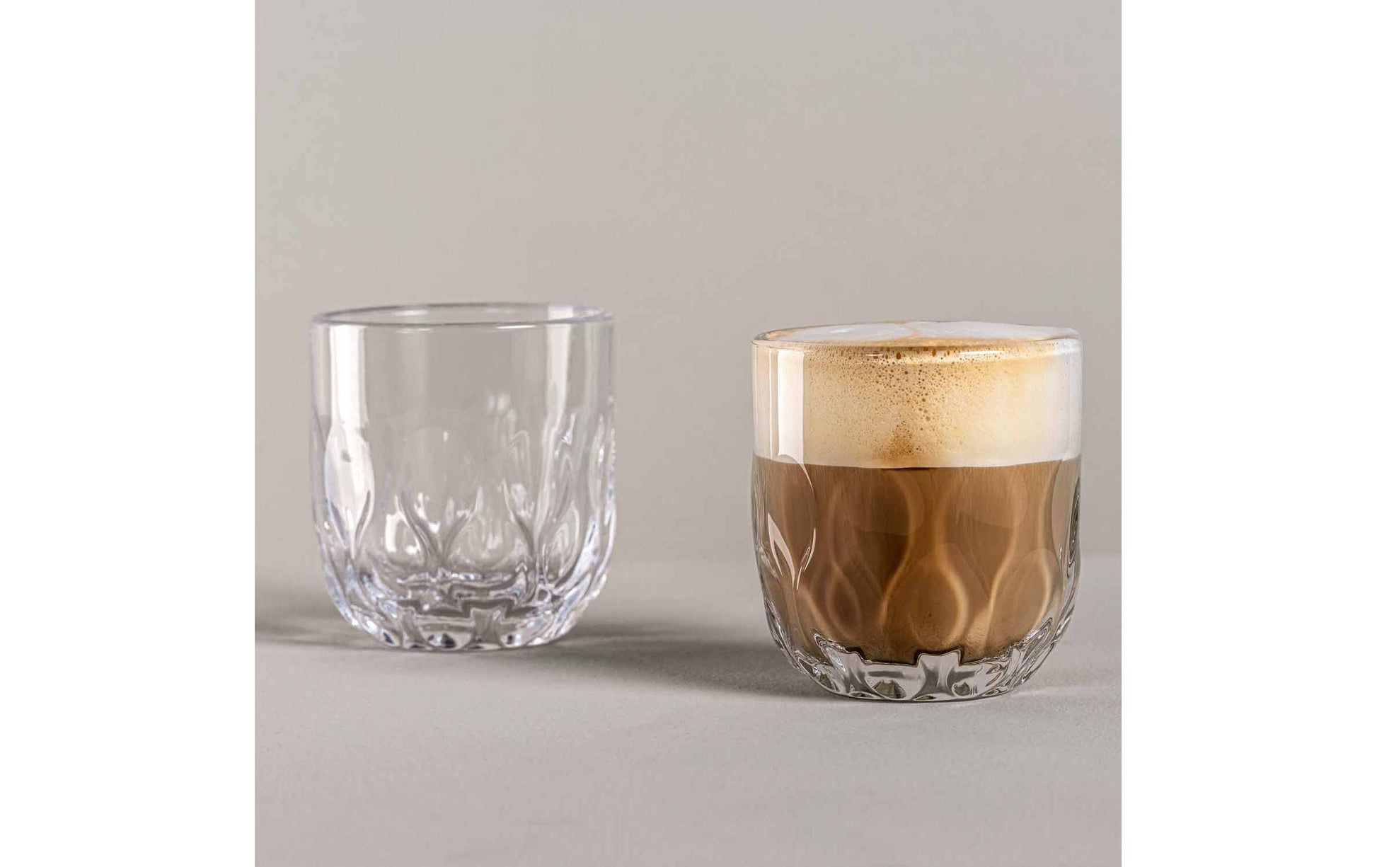 LEONARDO Cappuccinotasse – 2er Set, 220 ml, Ø 8,0 cm, H 9,0 cm, Kalk-Natron-Glas, Transparent