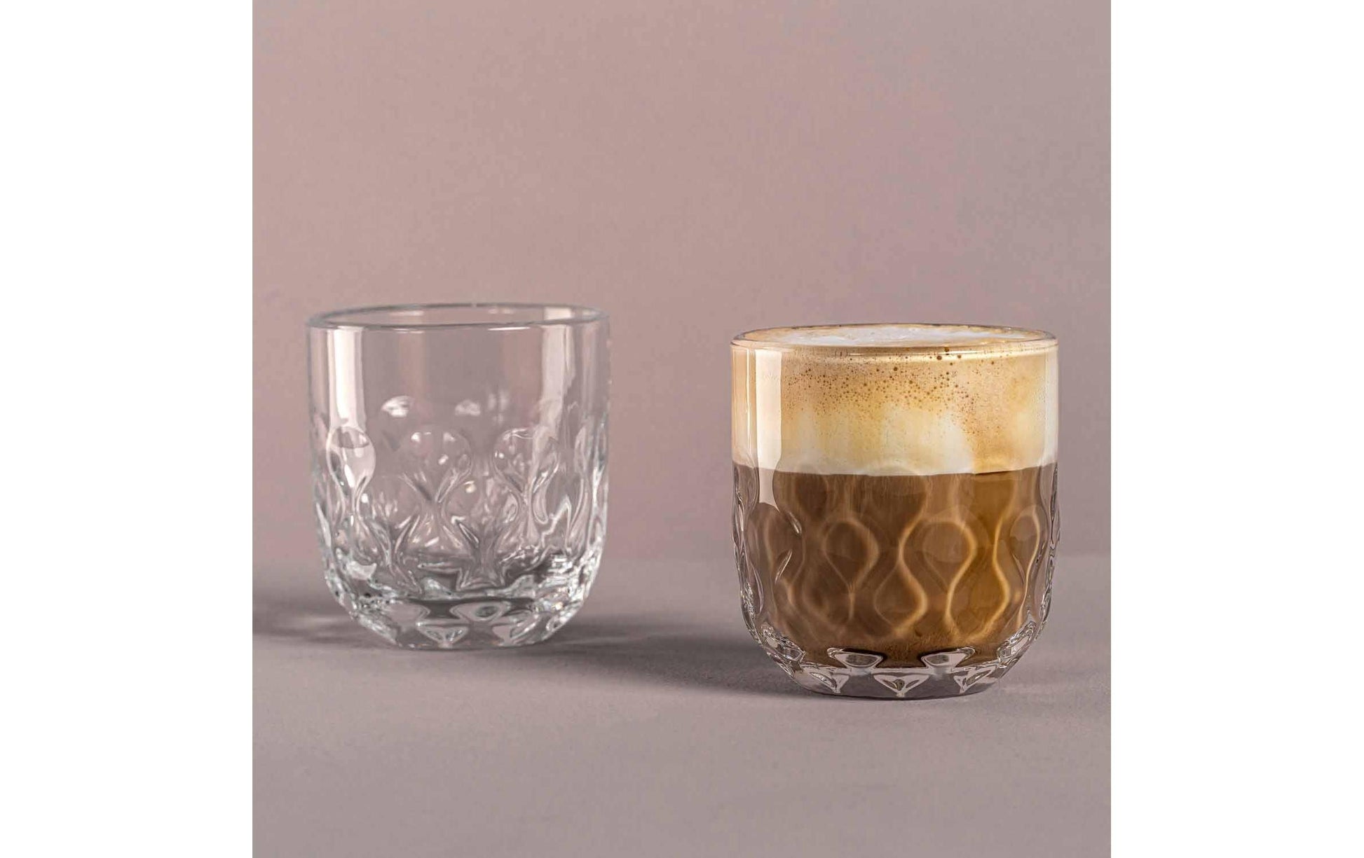 LEONARDO Cappuccinotasse – 2er Set, 220 ml, Ø 8,0 cm, H 9,0 cm, Kalk-Natron-Glas, Transparent