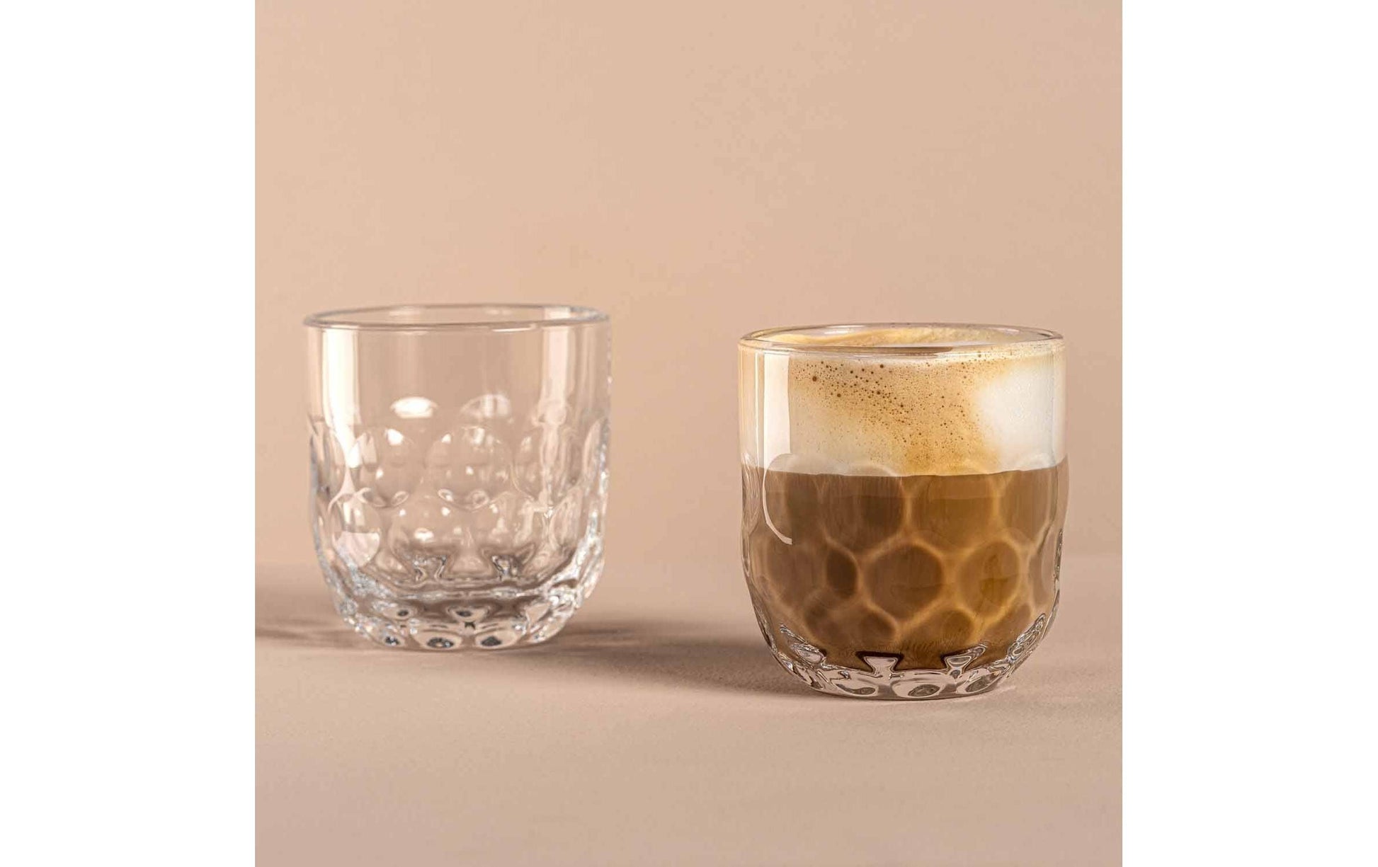 LEONARDO Cappuccinotasse – 2er Set, 220 ml, Ø 8,0 cm, H 9,0 cm, Glas (Kalk-Natron-Glas), Transparent