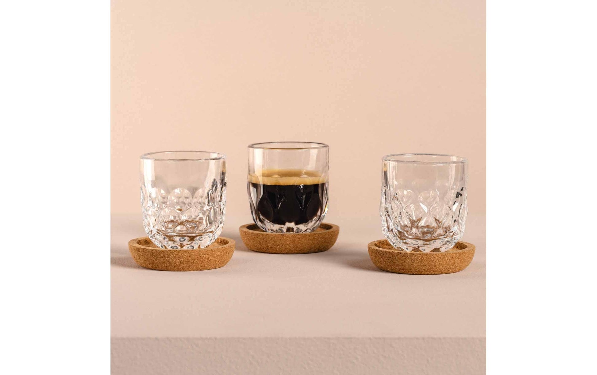 LEONARDO Espressotasse GOCCE – 6-teiliges Set, 60 ml, Ø 5,0 cm, H 6,0 cm, Glas, Transparent