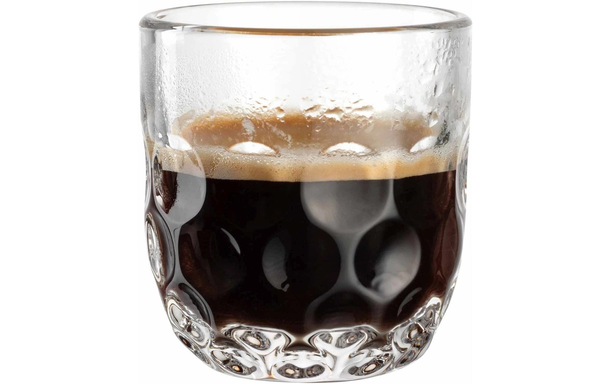 LEONARDO Espressotasse GOCCE – 2er Set, 60 ml, Ø 5,0 cm, H 6,0 cm, Kalk-Natron-Glas, Transparent