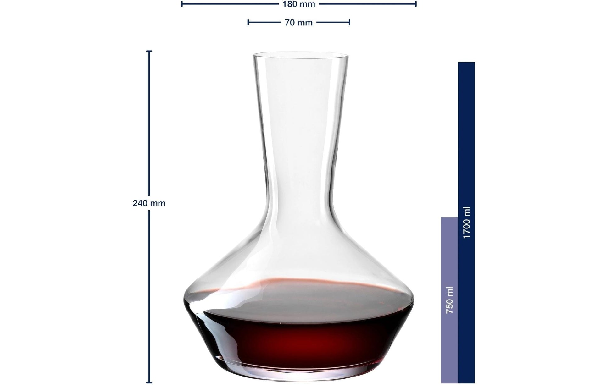 LEONARDO Dekanter Puccini – 750 ml, 18,0 × 19,6 × 25,6 cm, Kristallglas, Transparent, spülmaschinenfest