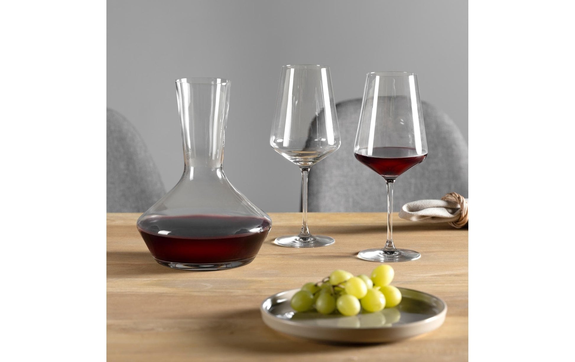 Leonardo Puccini Dekanter – 0,75 l, Kristallglas, Transparent, spülmaschinenbeständig, 3-teilig