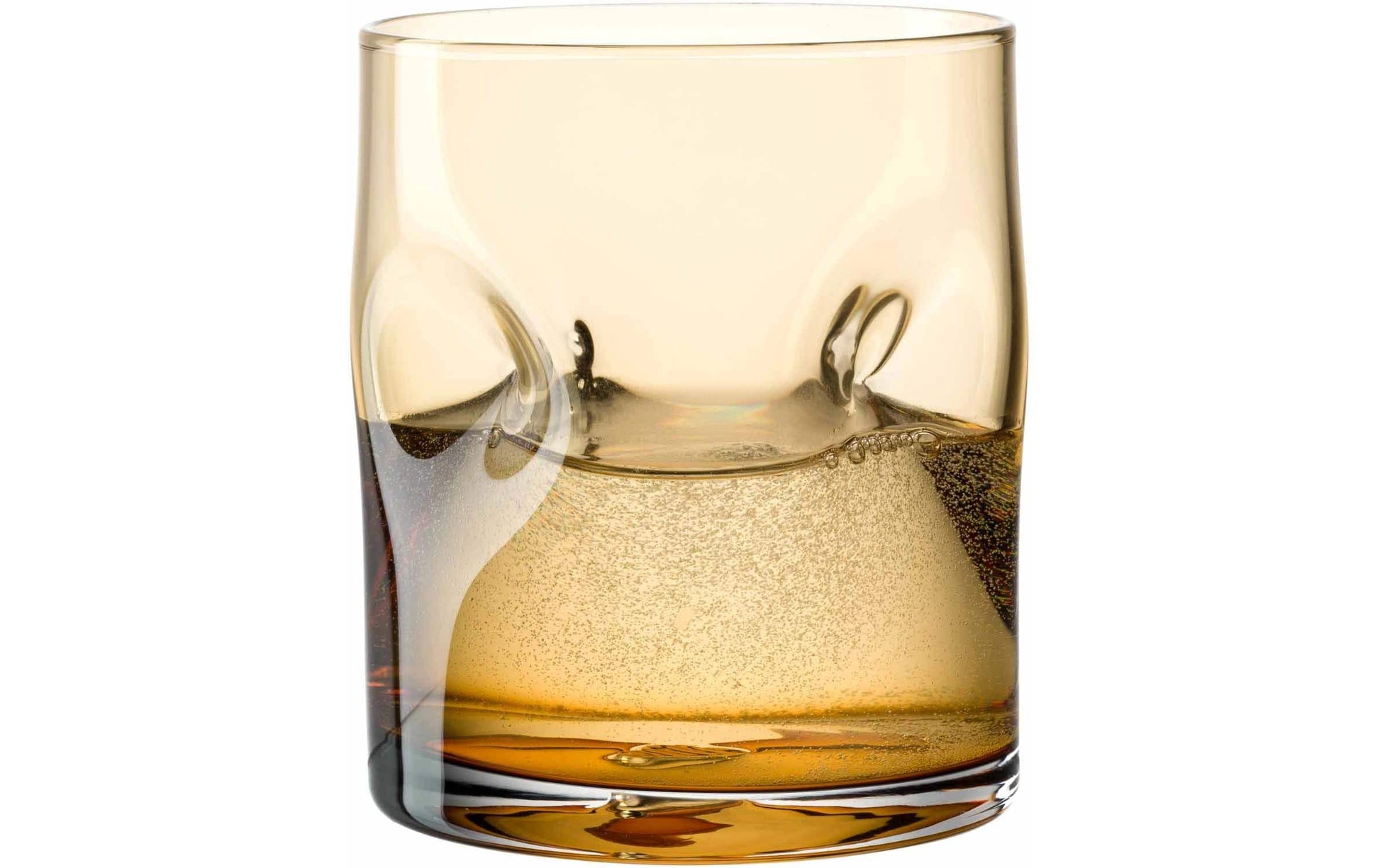 LEONARDO VESUVIO Trinkglas – 0,30 l, Glas, Bernstein, 4 Stück