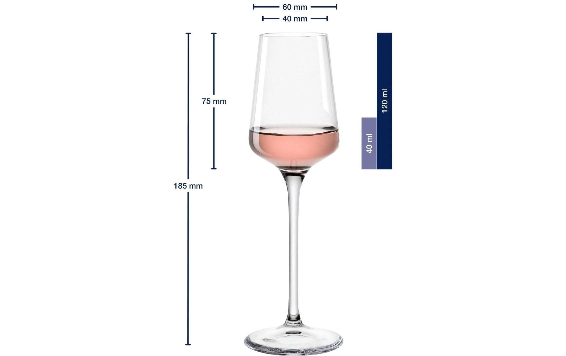 LEONARDO Grappaglas Puccini – 6er Set, 120 ml, Ø 6 cm, Kristallglas, Transparent, spülmaschinenfest