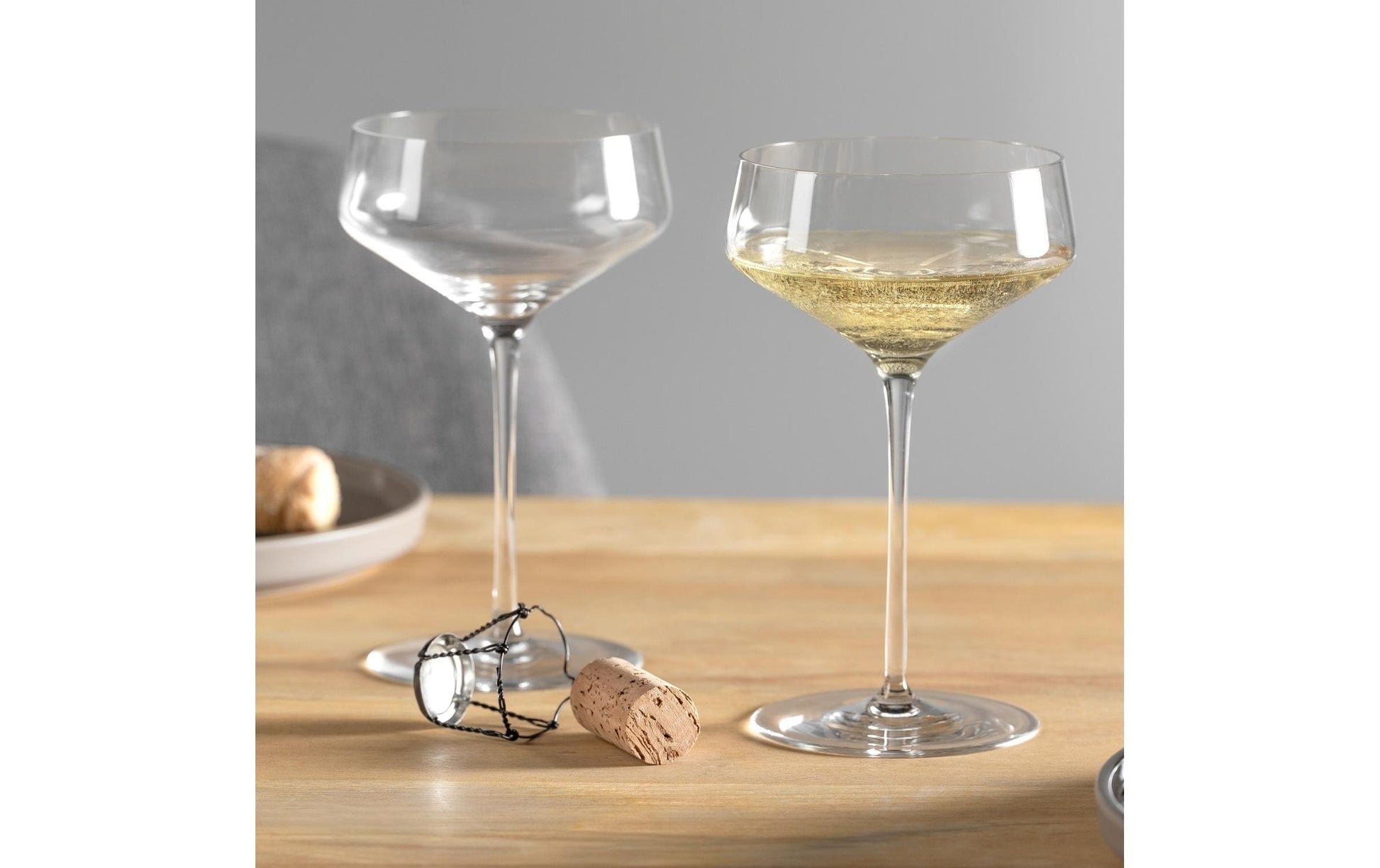 LEONARDO Puccini Champagnerschale – 0,35 l, Kristallglas, transparent, spülmaschinenbeständig, 6 Stück