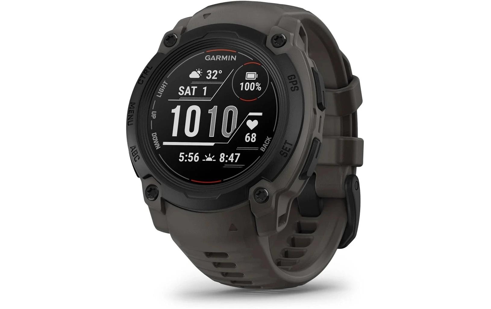 Garmin Instinct E – Smartwatch – 40 mm, Connected GPS, Bluetooth, Regen/Duschebeständig, Schwarz, Sportarmband