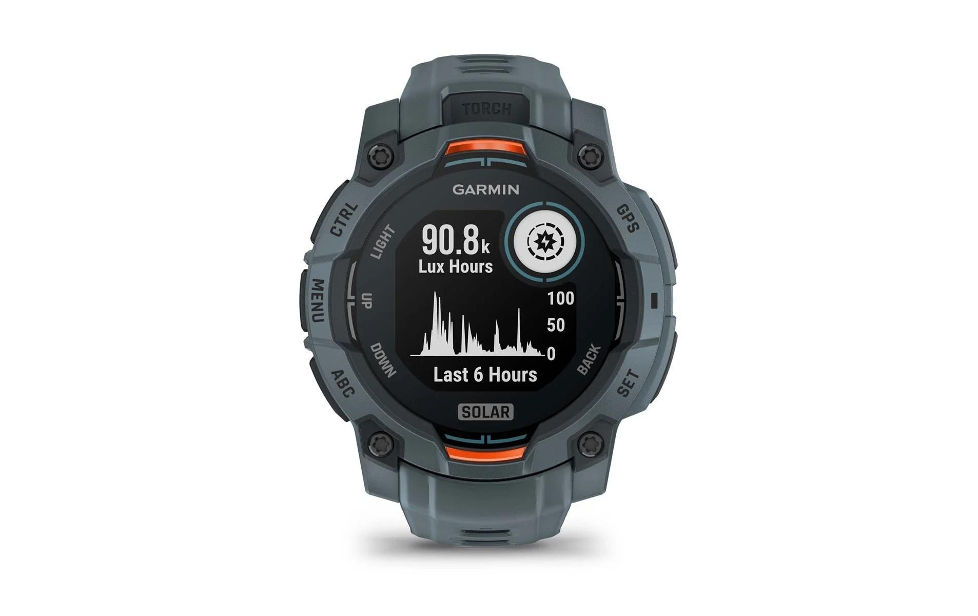 Garmin Instinct 3 Solar – GPS-Smartwatch – 45 mm, NFC, Regen/Dusche, Twilight, Silikonarmband 22 mm