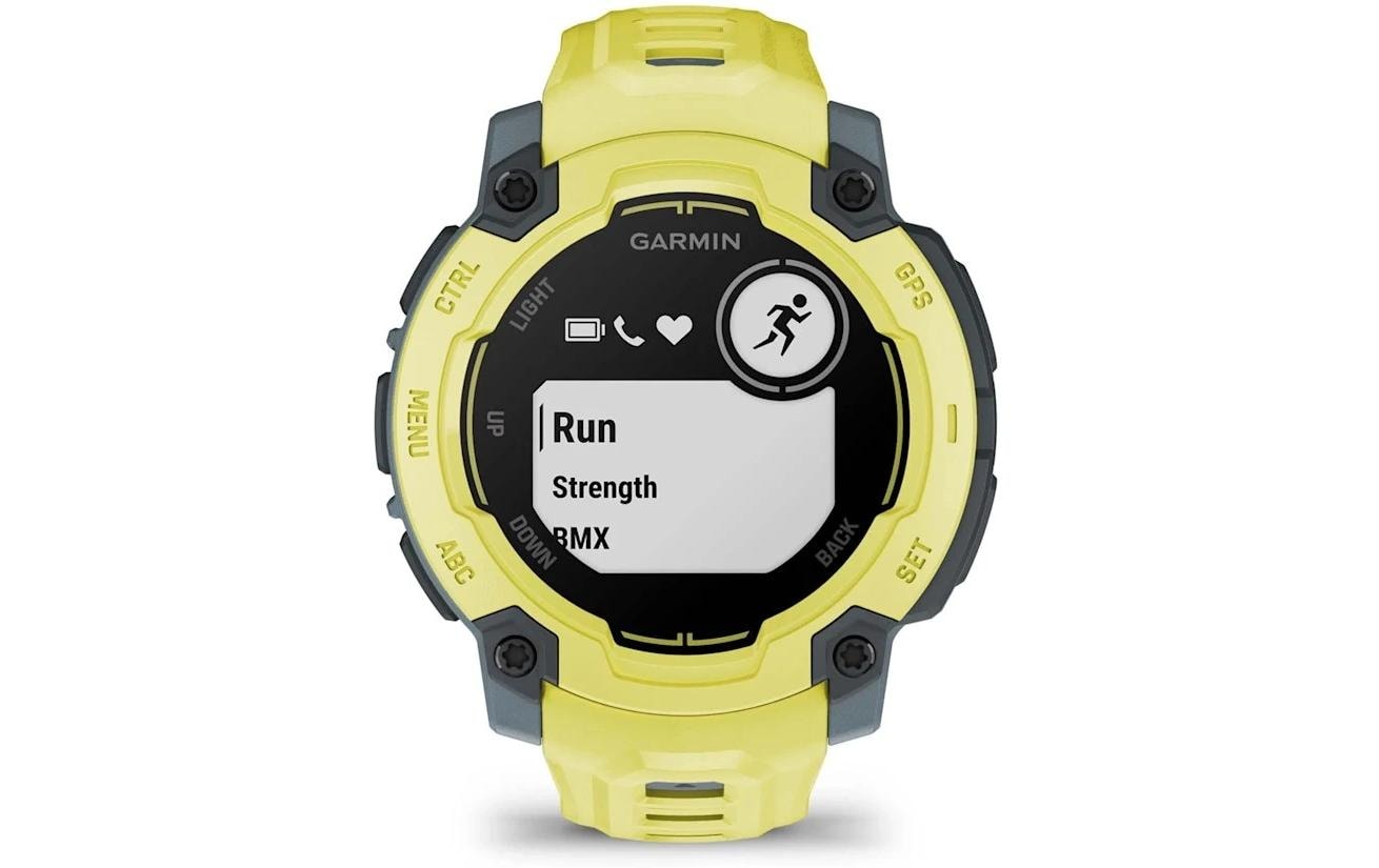 Garmin Instinct E 45 mm GPS – Polymer Limette, Sportarmband, Electric Lime, 100 m, für Android, iPhone