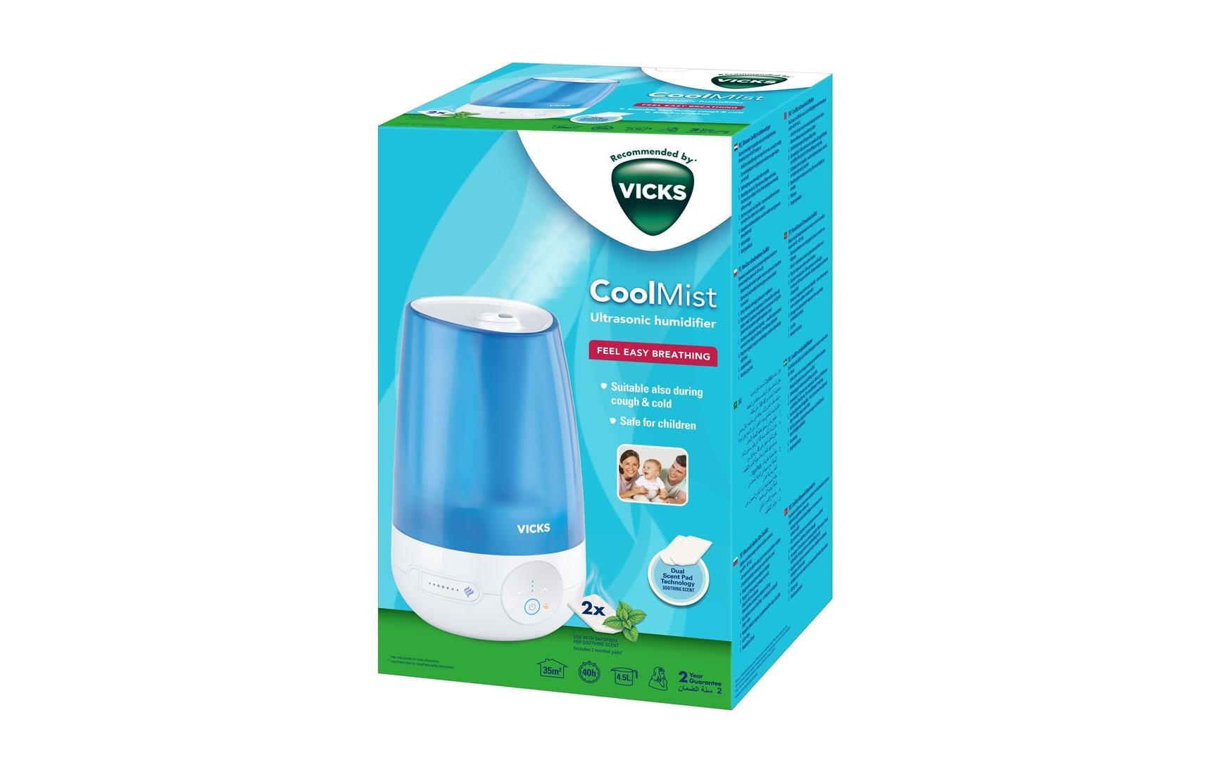 Vicks Luftbefeuchter VUL565E – Dampf