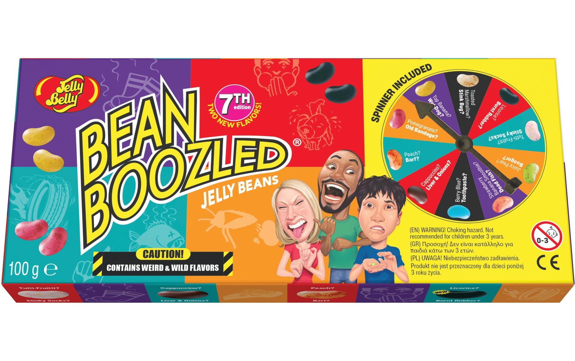 Jelly Belly Bean Boozled 7. Generation Gummibonbons – Glücksrad – 100 g