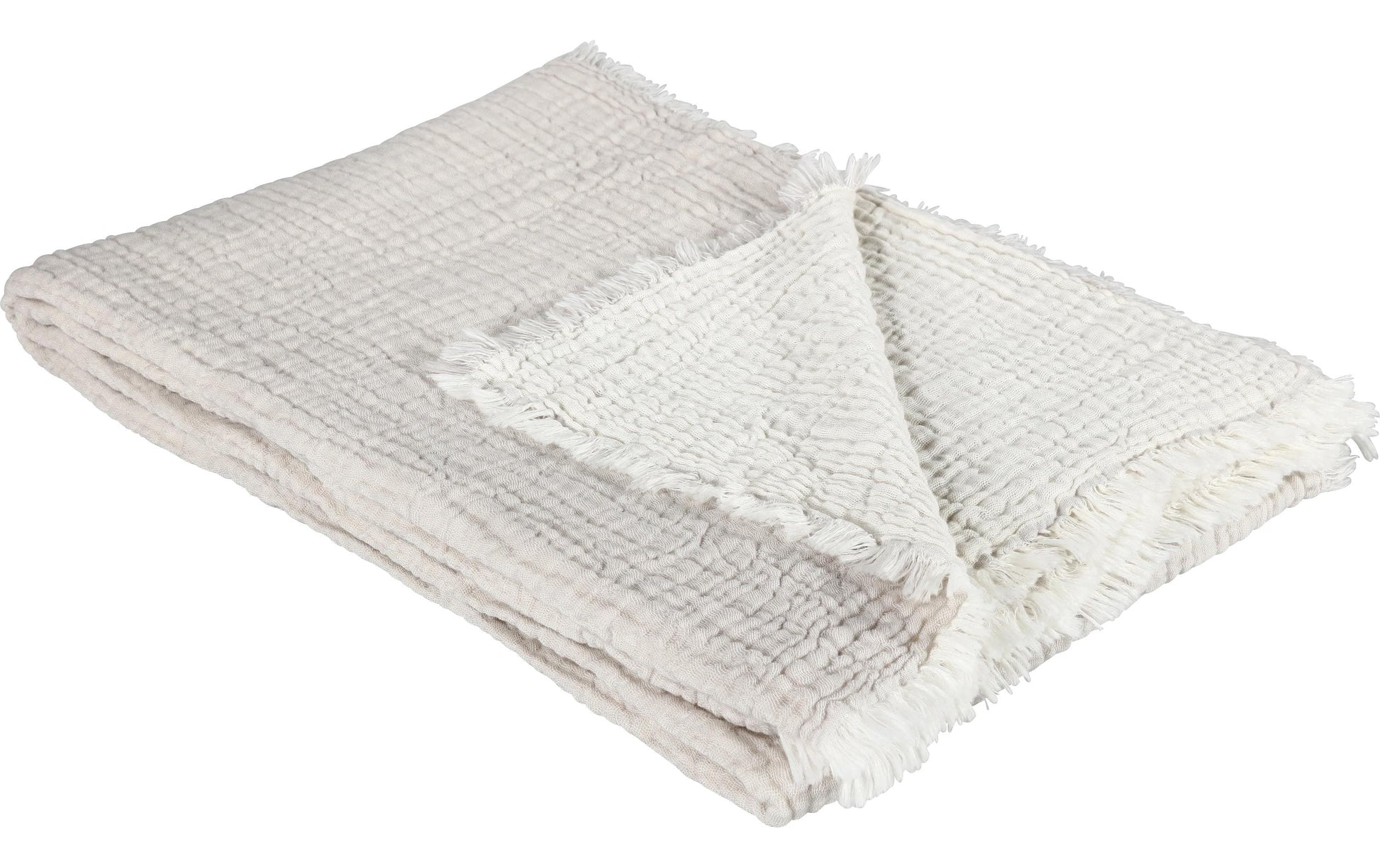 Eskimo Wohndecke Artemis – 140 × 210 cm, Baumwolle, Hellgrau