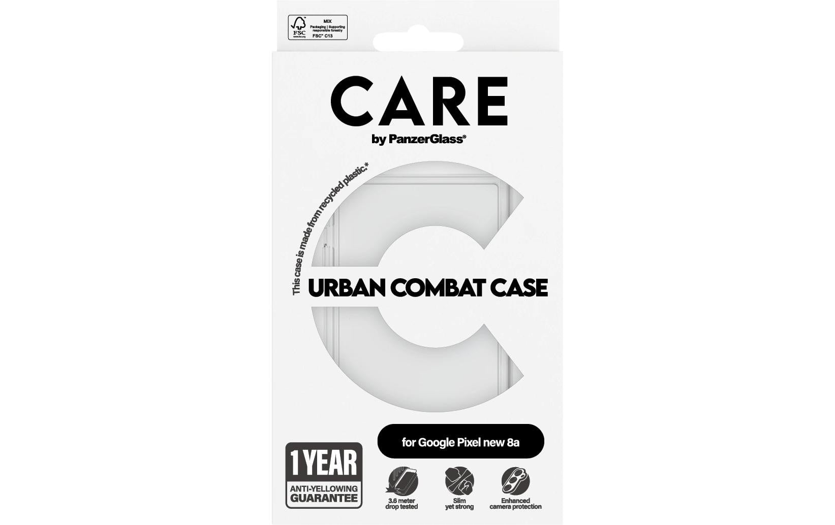 PanzerGlass CARE Flagship Backcover – für Google Pixel 9a, Kunststoff, Transparent, bis 4,8 m Sturzschutz