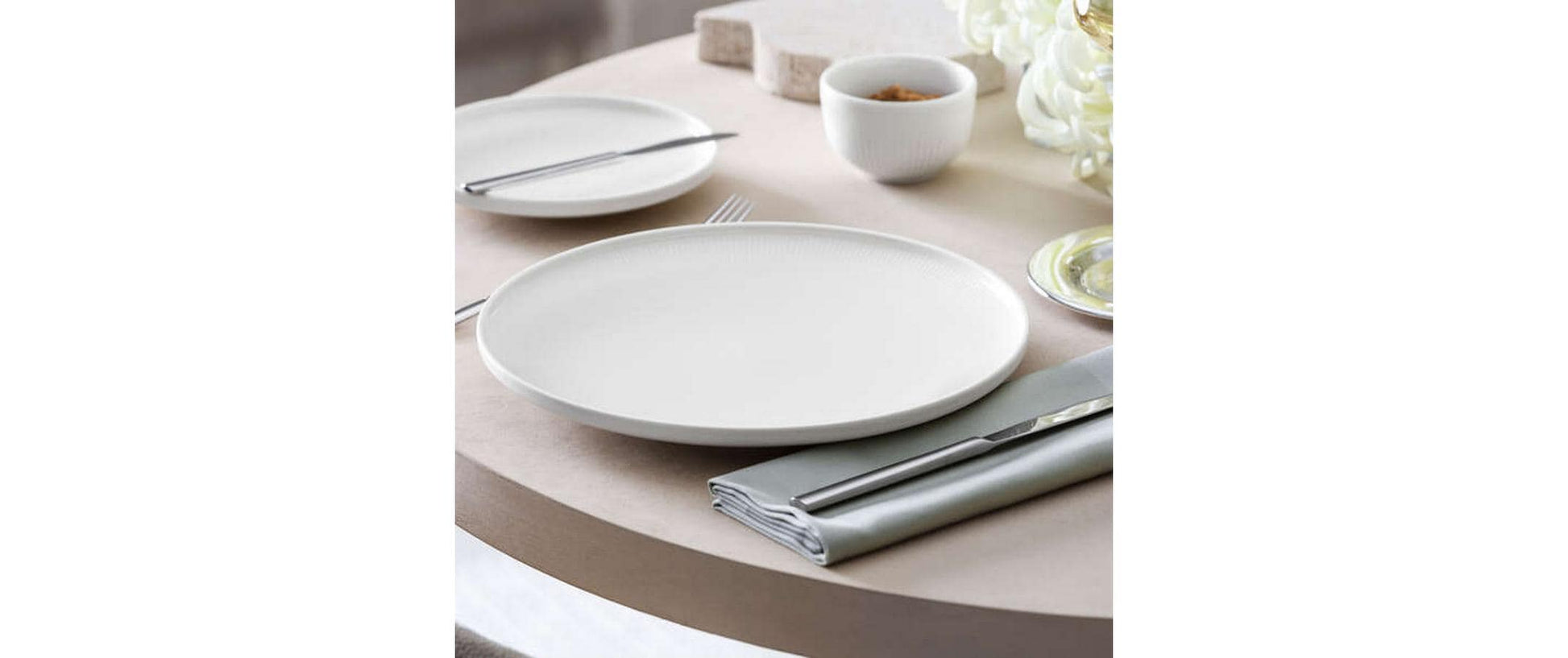 Villeroy & Boch Afina Speiseteller – Porzellan, weiss, Ø 27,2 cm, mikrowellengeeignet, spülmaschinenbeständig
