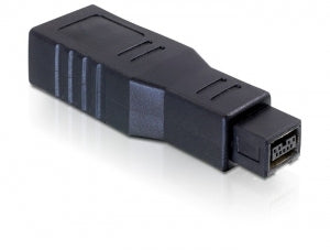 DeLOCK 65154 Adapter IEEE 1394B zu IEEE 1394A – 800 Mbit/s, FireWire 9-Pin zu 6-Pin, Schwarz