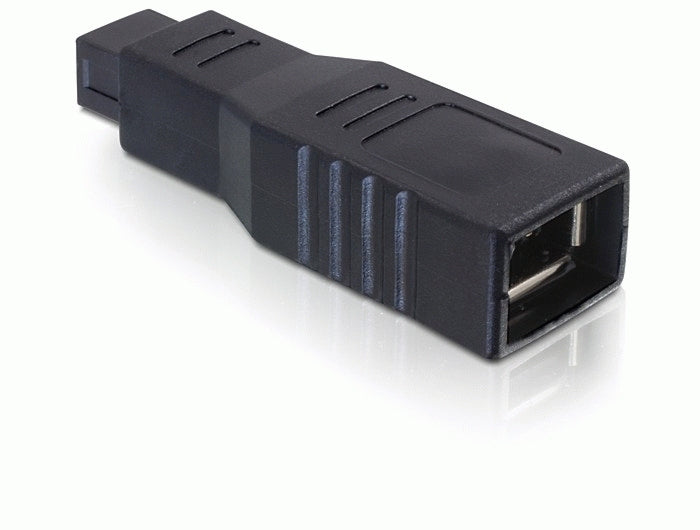 DeLOCK 65154 Adapter IEEE 1394B zu IEEE 1394A – 800 Mbit/s, FireWire 9-Pin zu 6-Pin, Schwarz