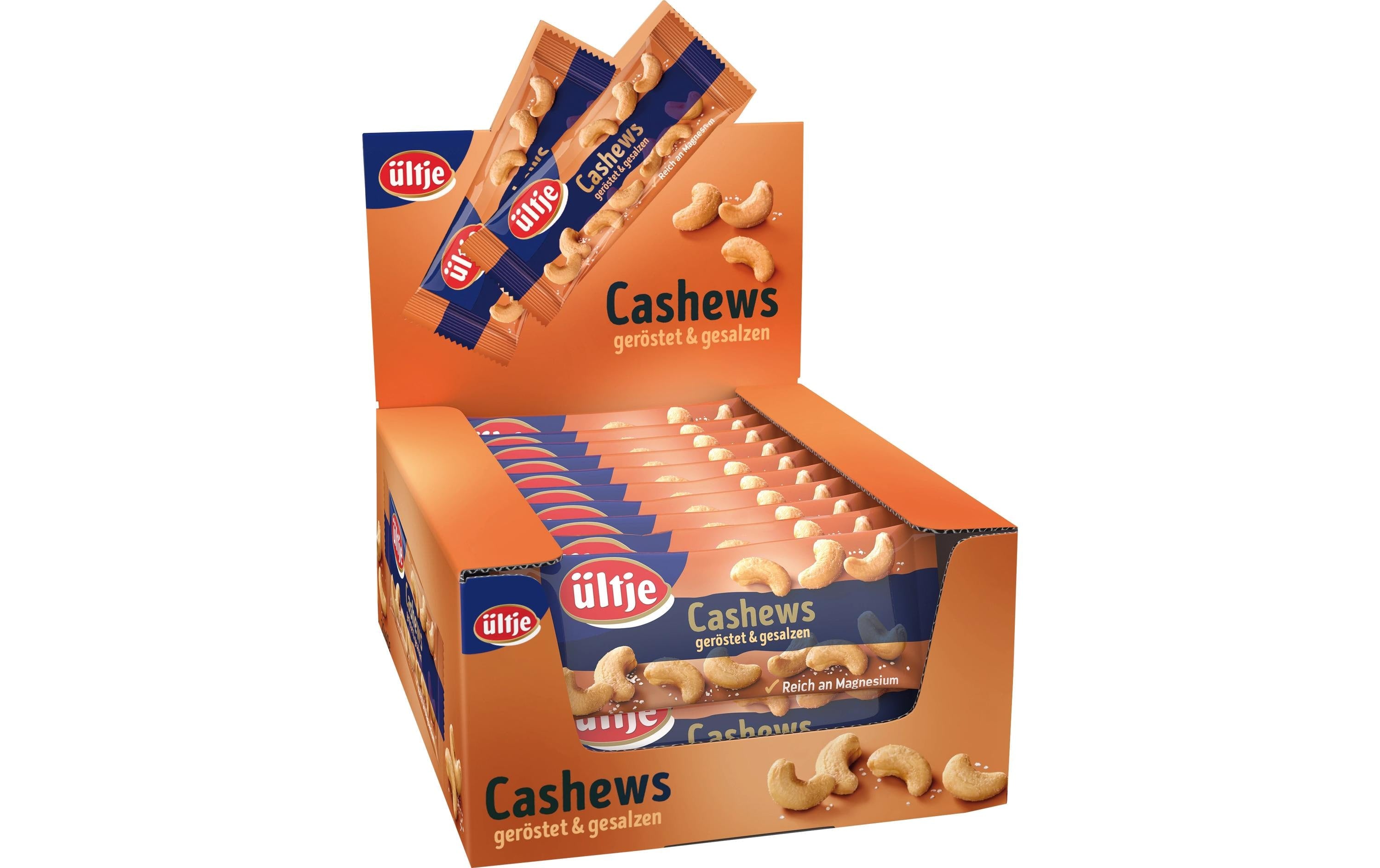 Ültje Cashews – gesalzen, vegan, 20 × 40 g (800 g)