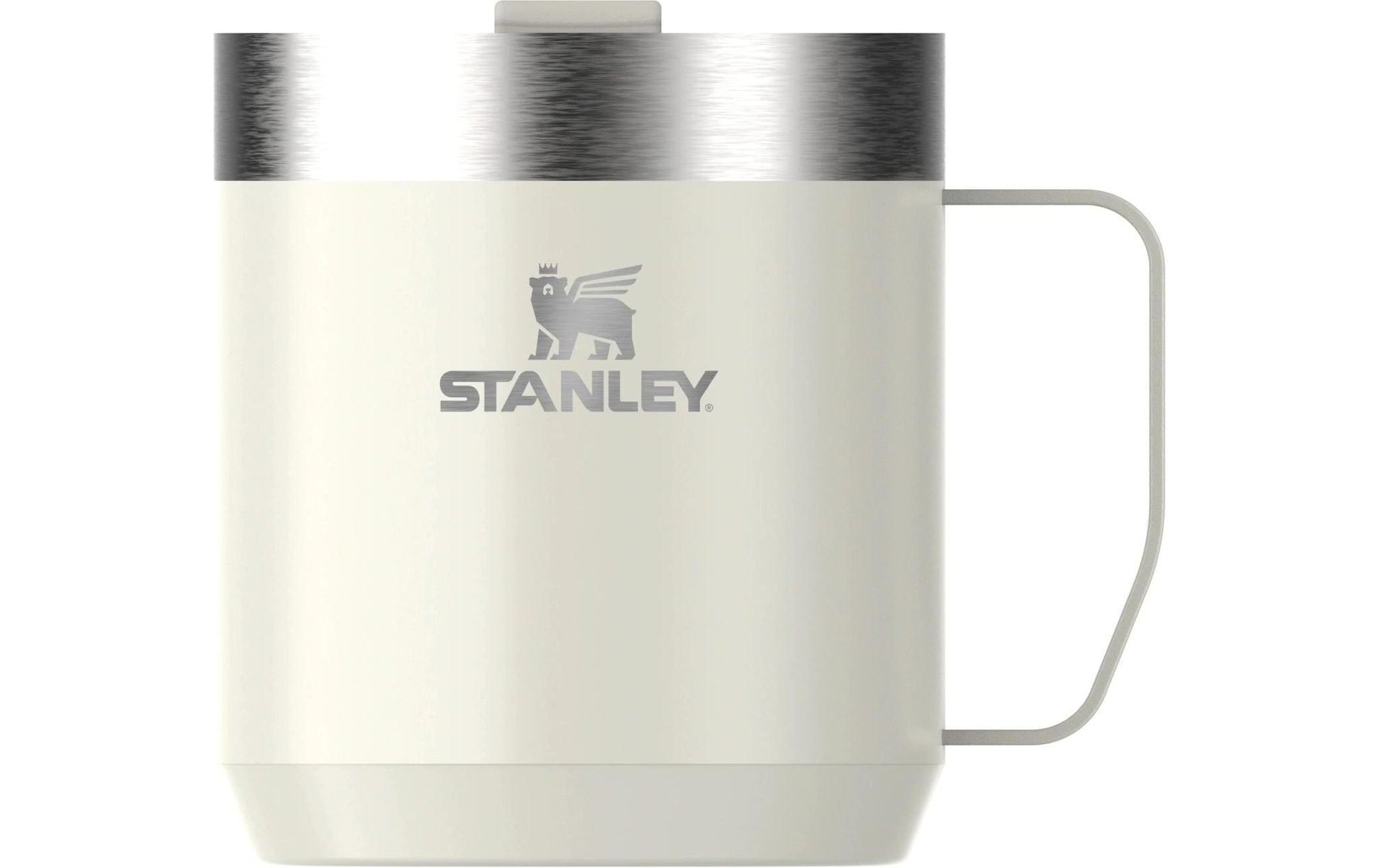 Stanley 1913 Camp Becher – 350 ml, Ø 9,9 cm, Edelstahl, Creme, mit Deckel, doppelwandig, spülmaschinenfest