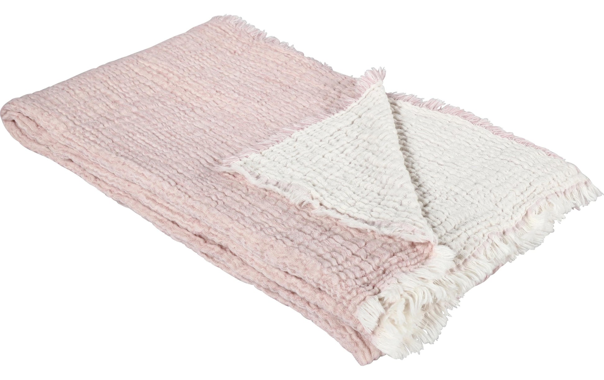 Eskimo Wohndecke Artemis – 140 × 210 cm, Baumwolle, Hellrosa
