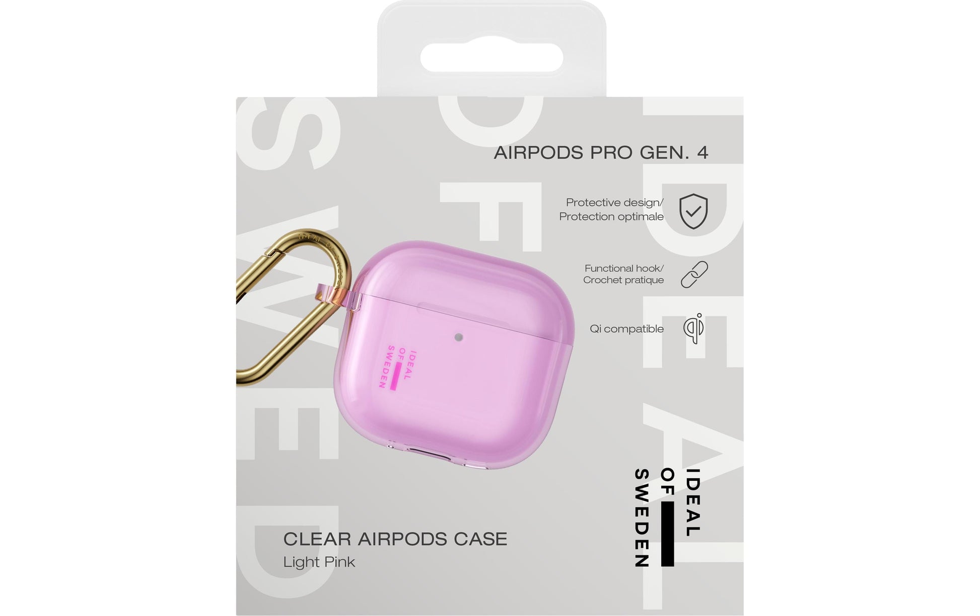 iDeal of Sweden Clear Entry (IDCLAPC-G4-512) – Schutzhülle für AirPods (4. Gen.), Pink