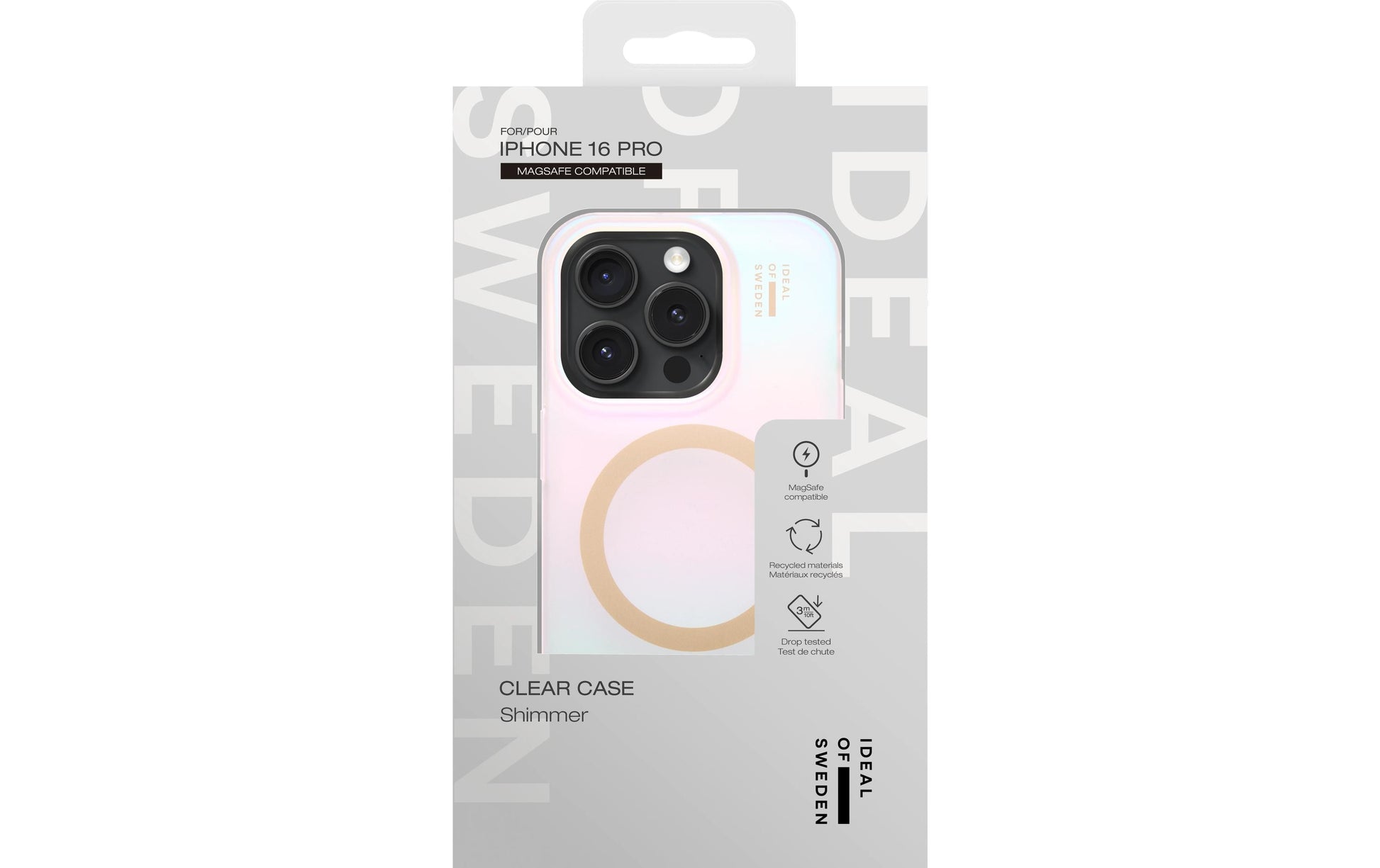 Ideal of Sweden – Backcover Clear Case Mid – für Apple iPhone 16 Pro – Shimmer – PC, MagSafe-kompatibel