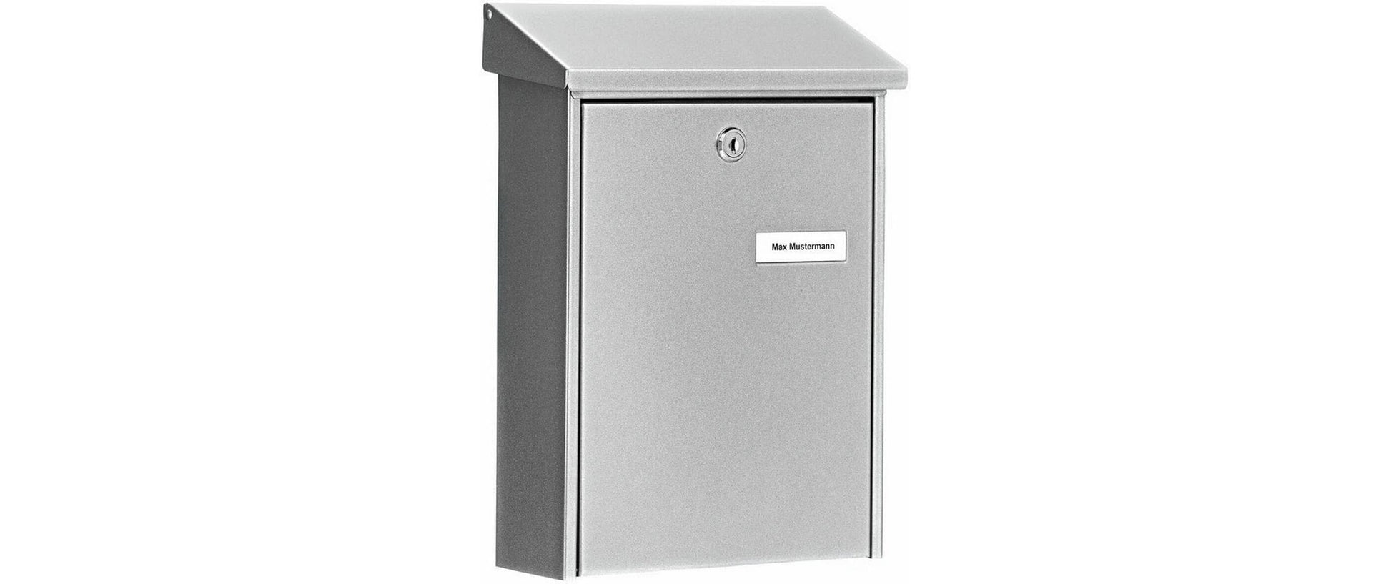 BURG-WÄCHTER Daily 5861 SI Briefkasten – Stahl – Silber – verschliessbar, 2 Schlüssel – 225 × 305 × 75 mm