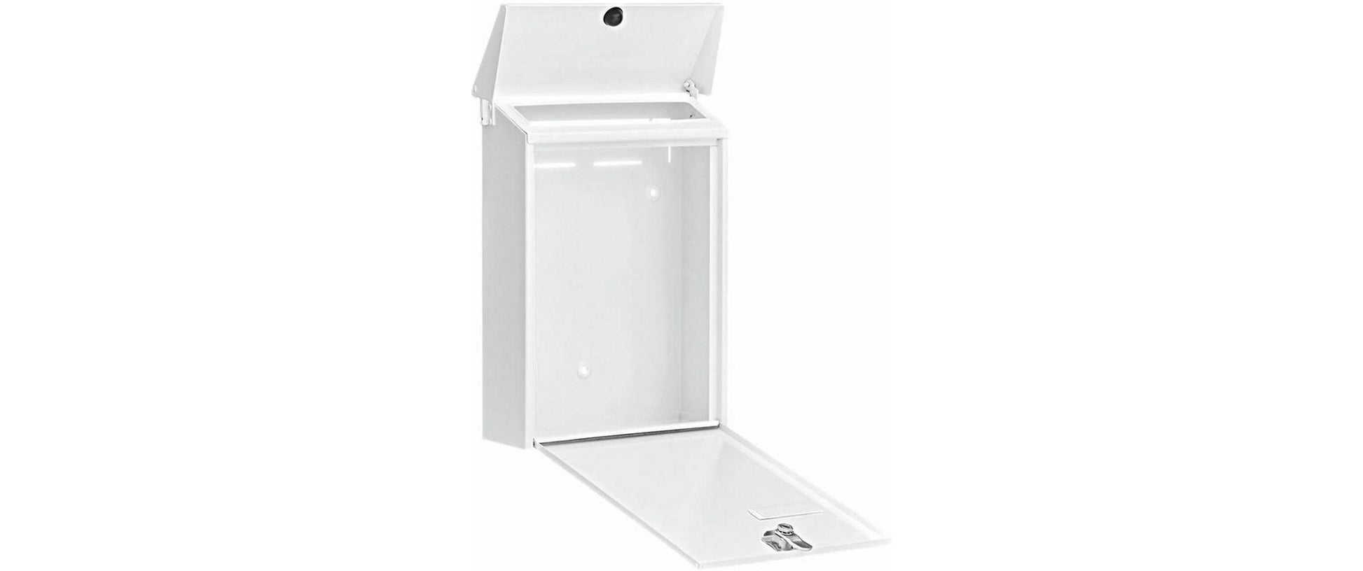 BURG-WÄCHTER Briefkasten – Stahl, weiss, 22,5 × 30,5 × 7,5 cm