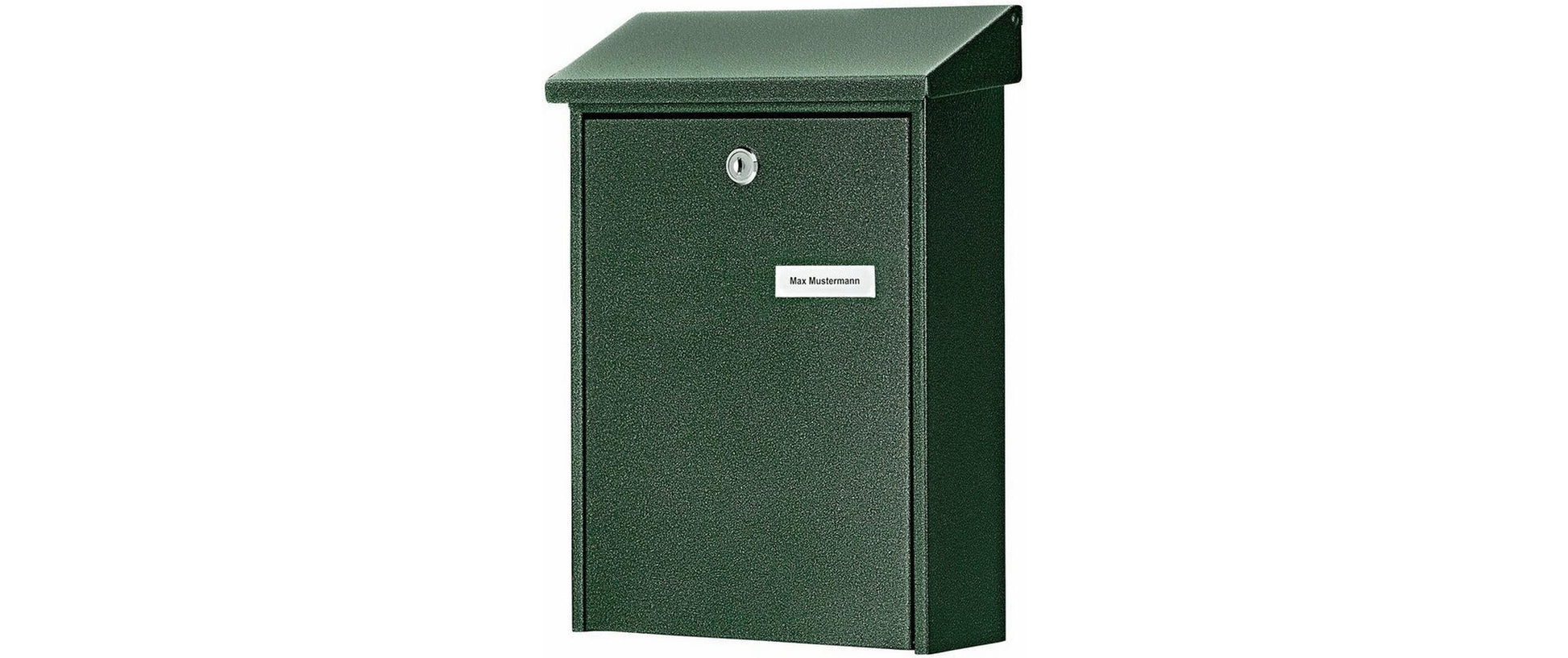 BURG-WÄCHTER Wandmontierter Briefkasten – Stahl, Grün, 22,5 × 7,5 × 30,5 cm