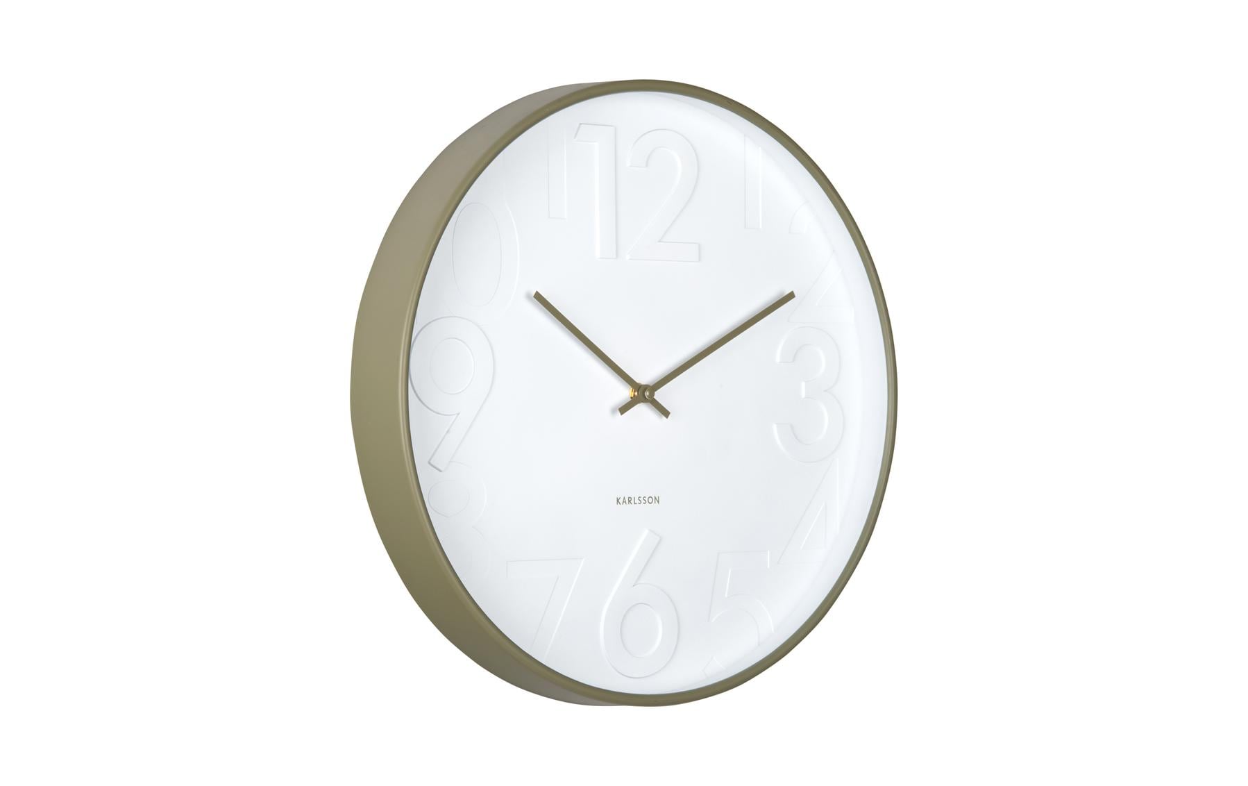 Karlsson Ayuno Wanduhr – Analog, Ø 40 cm, grün, Kunststoff