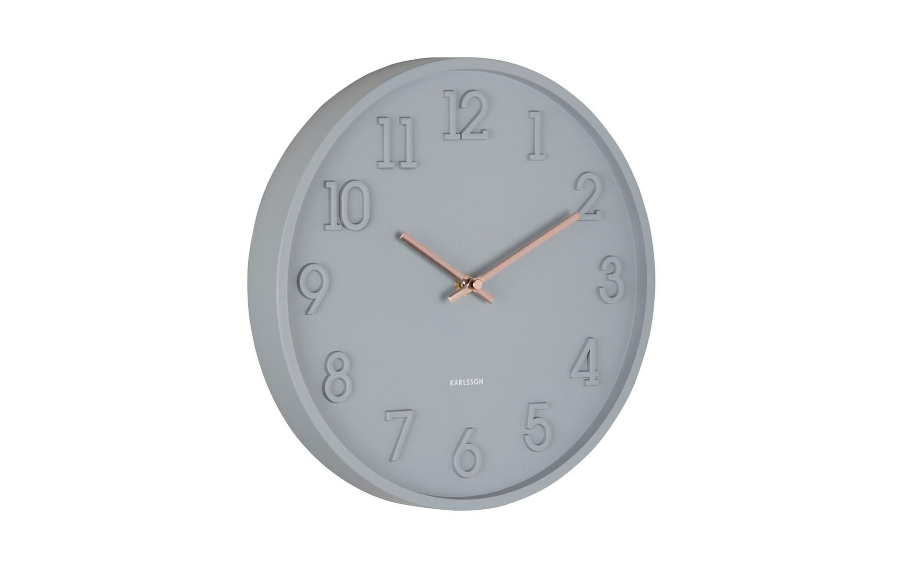 Karlsson Wanduhr Calma – Ø 30 cm, dunkelgrau, Kunststoff