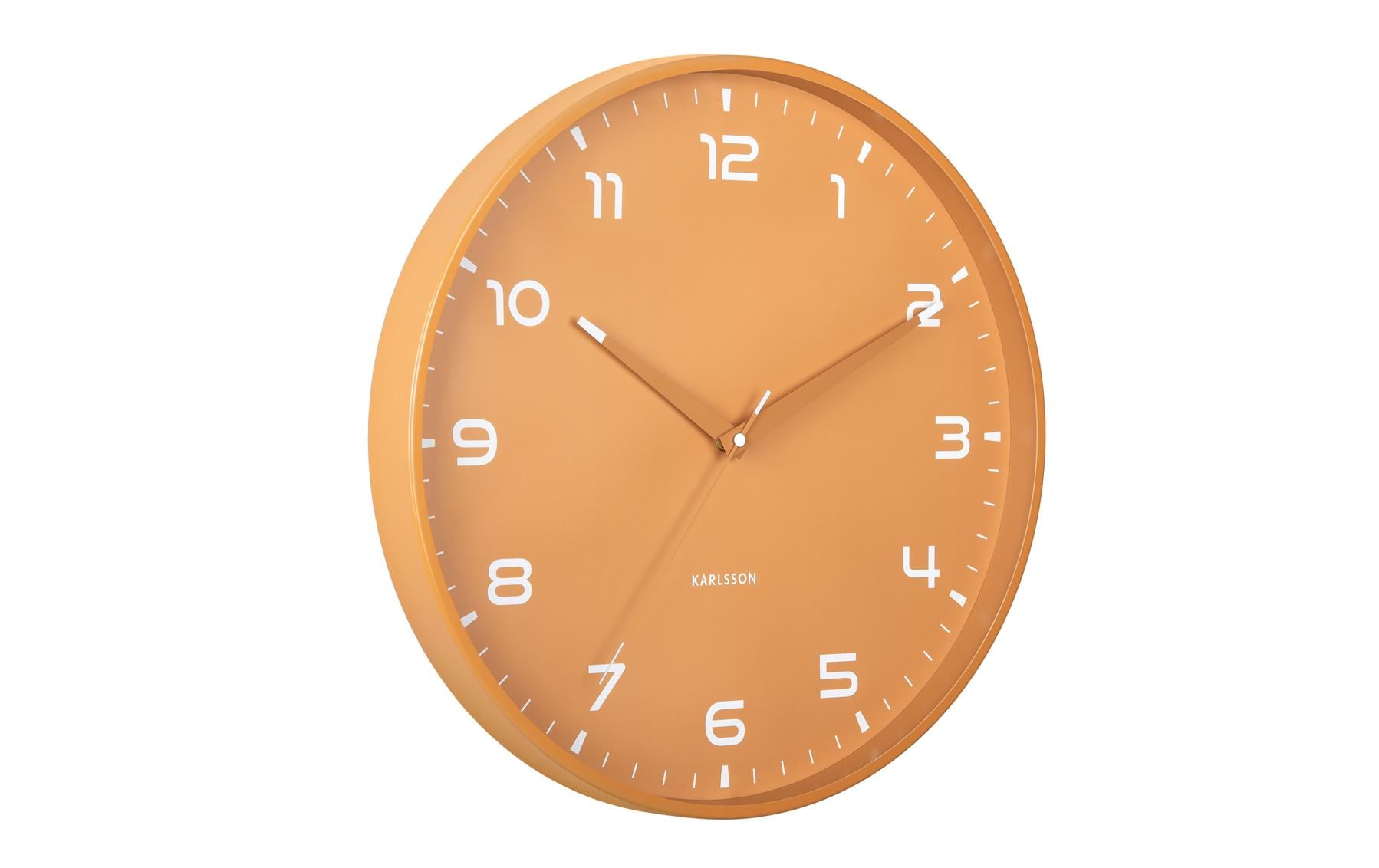 Karlsson Wanduhr Orgullo, Gelb, Aluminium