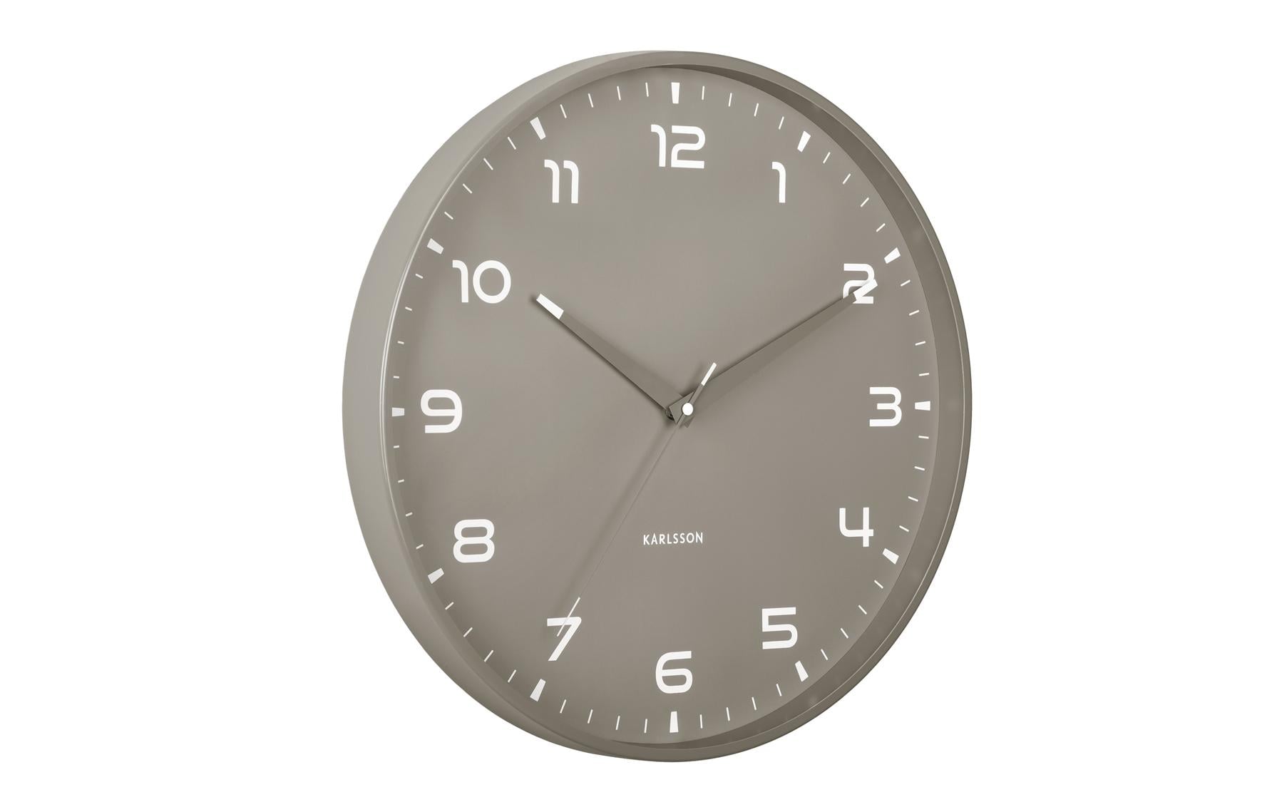 Karlsson Wanduhr Orgullo, grau, Aluminium