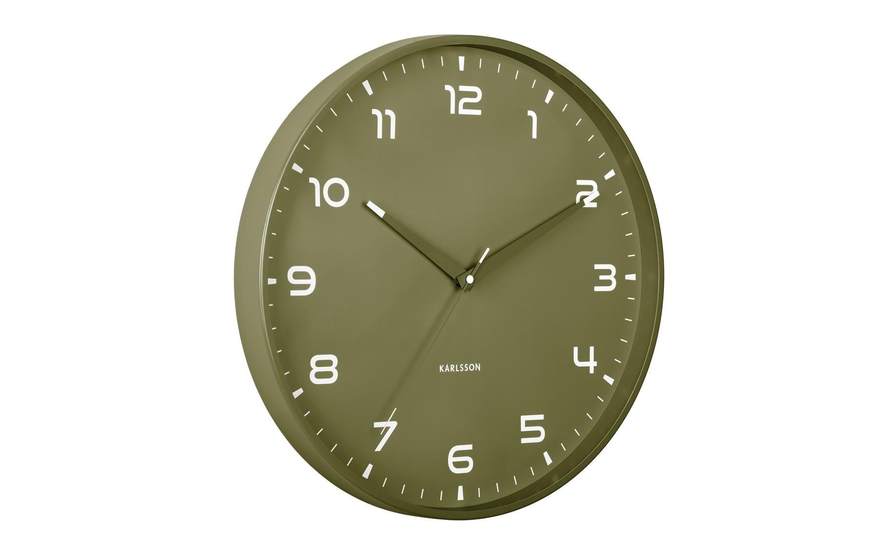 Karlsson Wanduhr Orgullo – Grün, Aluminium