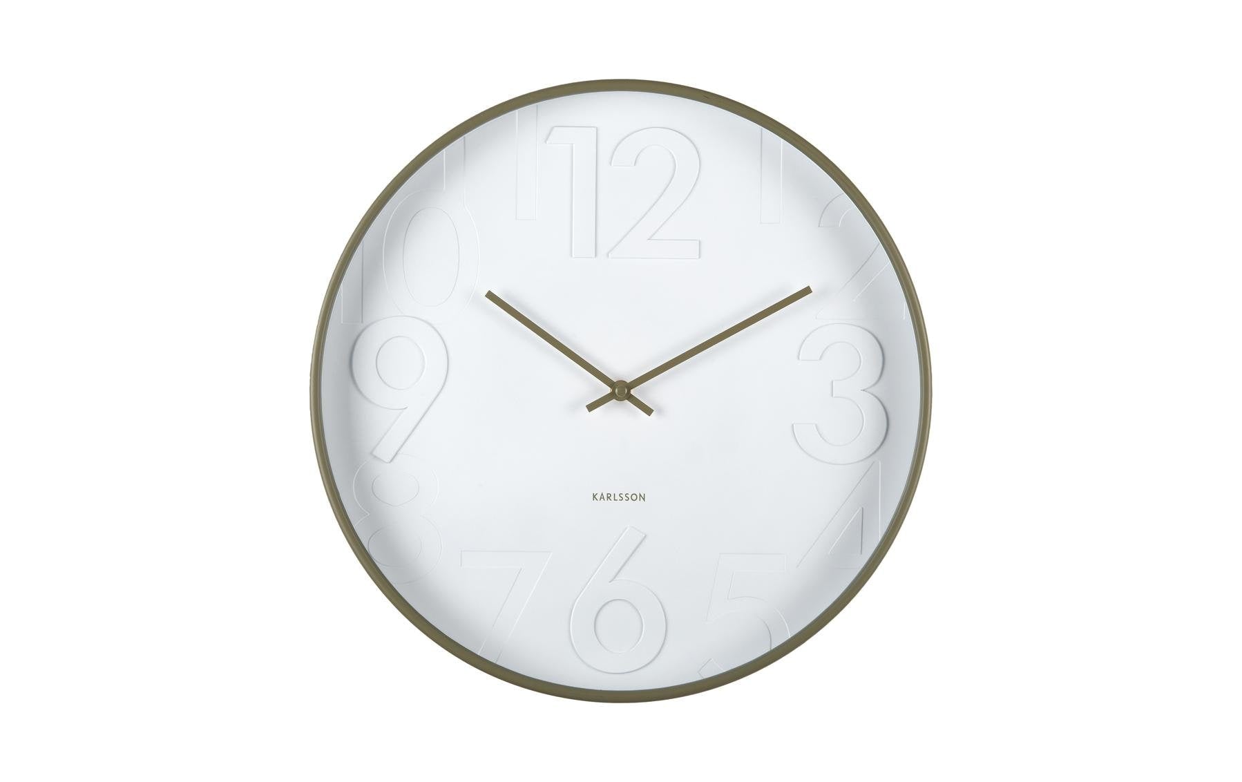 Karlsson Ayuno Wanduhr – Analog, Ø 40 cm, grün, Kunststoff